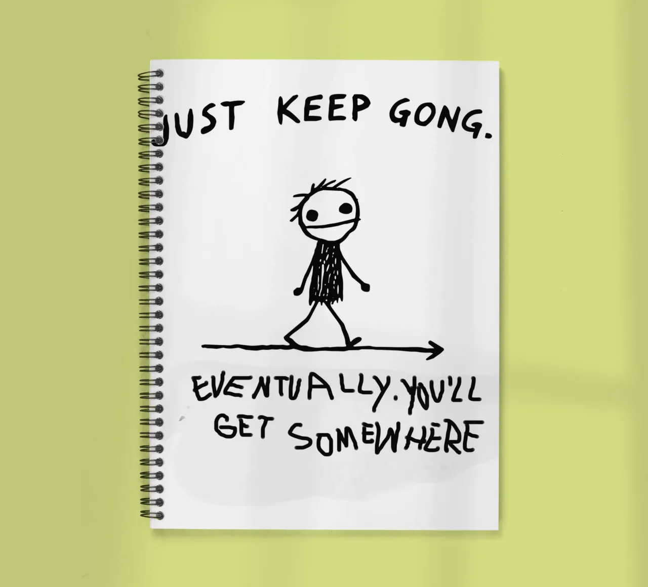 The Persistent Stride spiral notebook by ramosashop