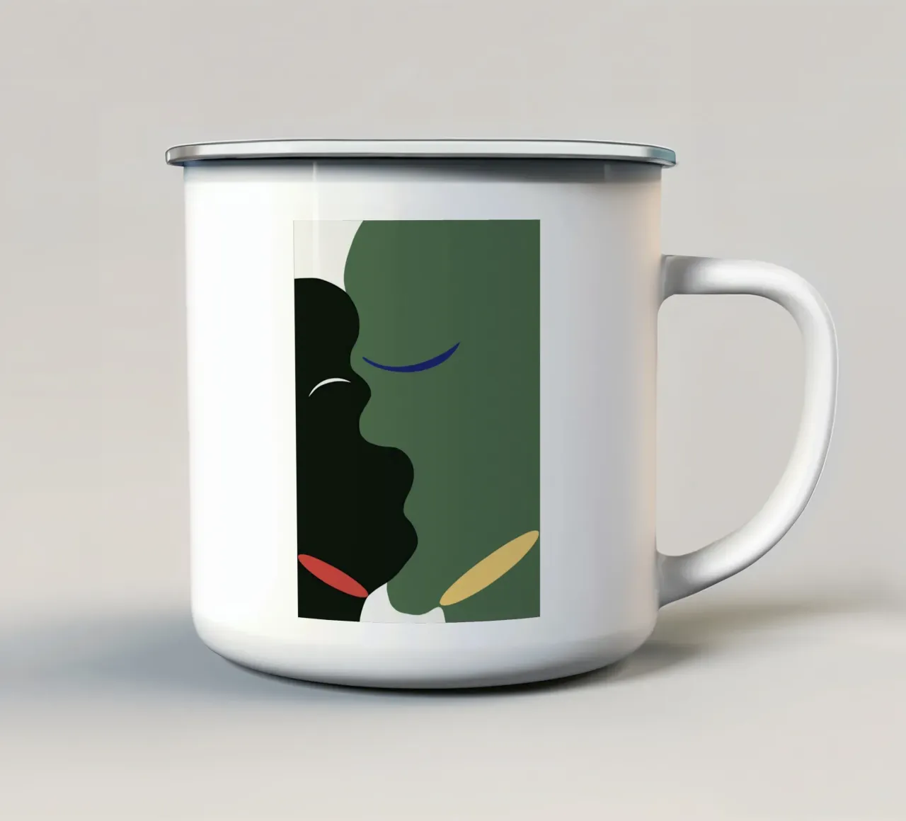 Bacio di colore tazza in smalto da Little Dean
