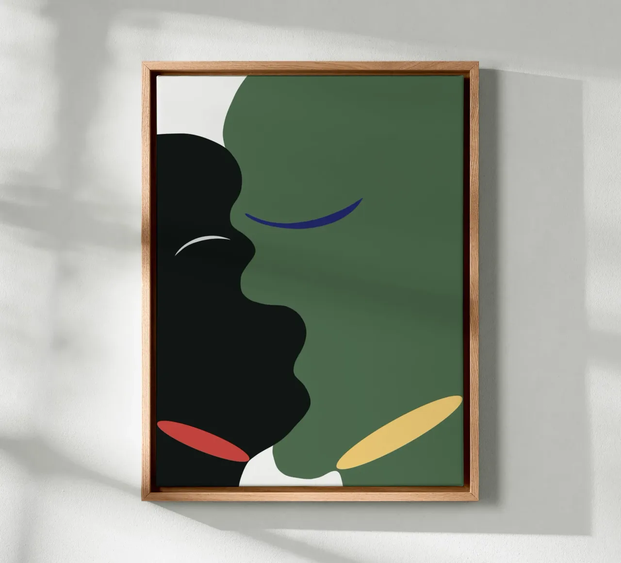 Bacio di colore tela con Cornice a cassetta da Little Dean