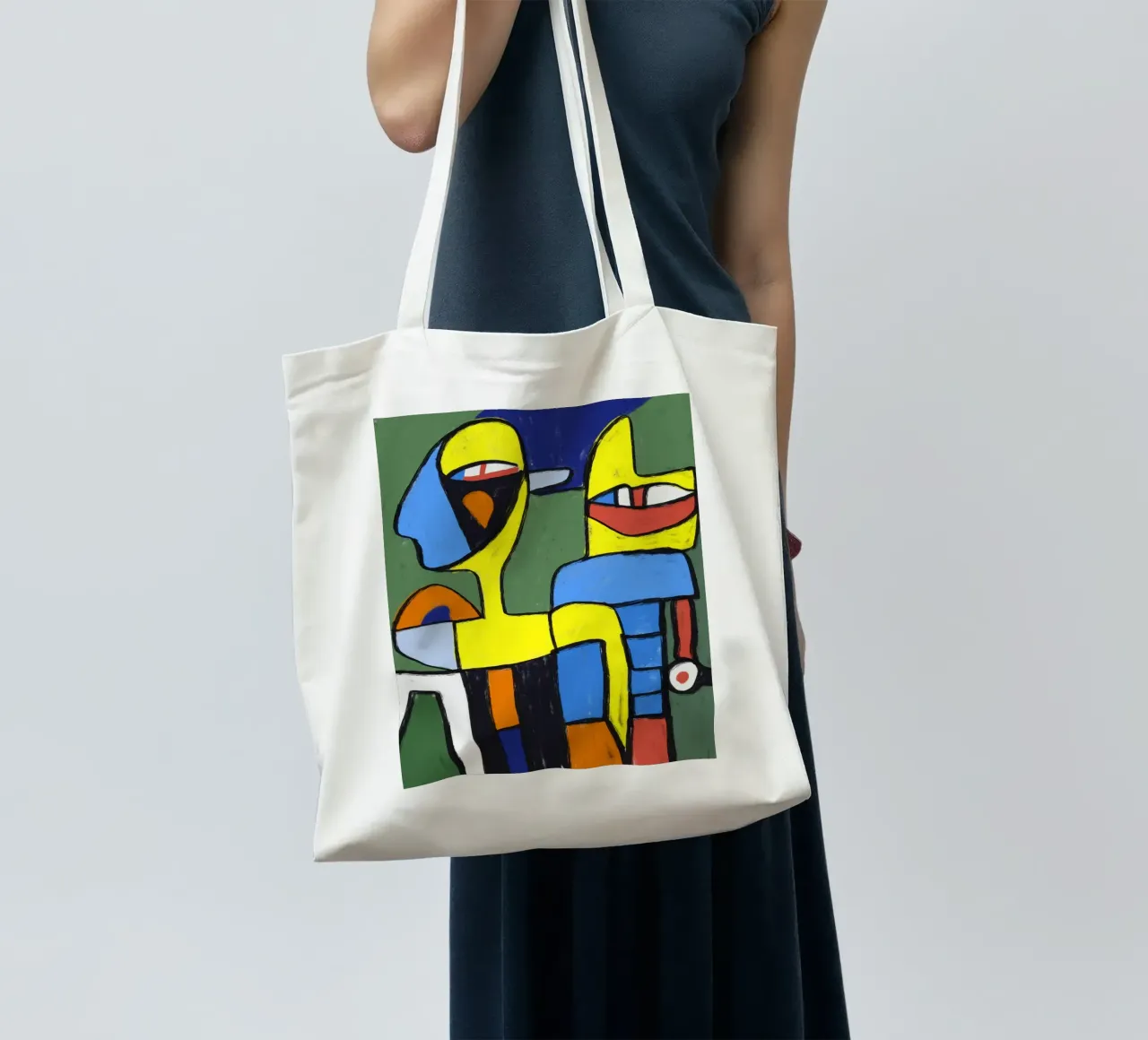 Umano e robot borsa in juta da Little Dean