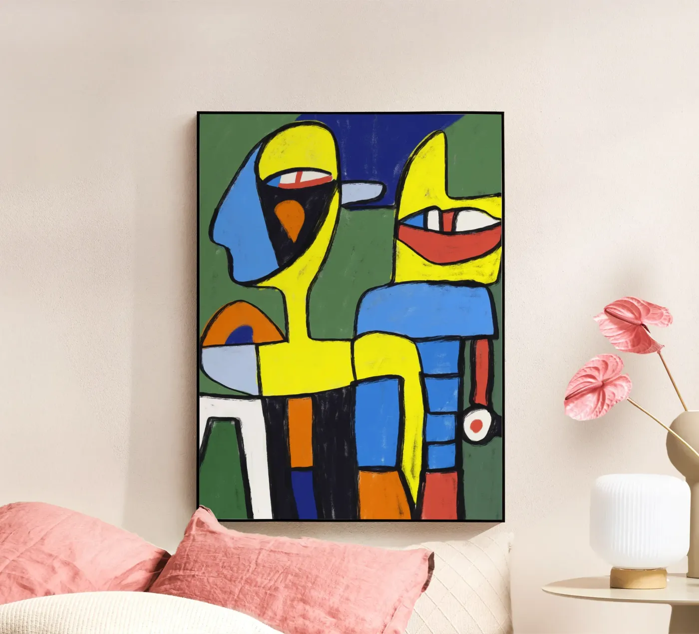 Human and robot Acryl-Glas von Little Dean