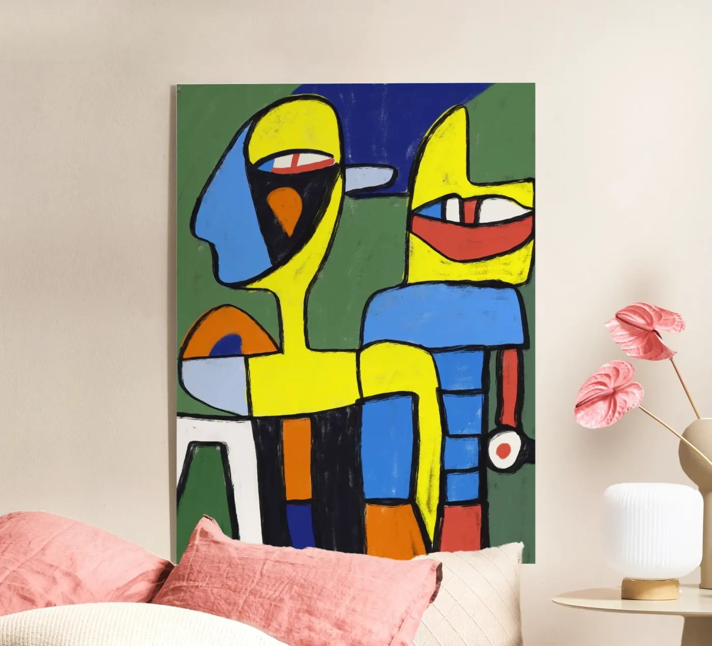 Human and robot Acryl-Glas von Little Dean