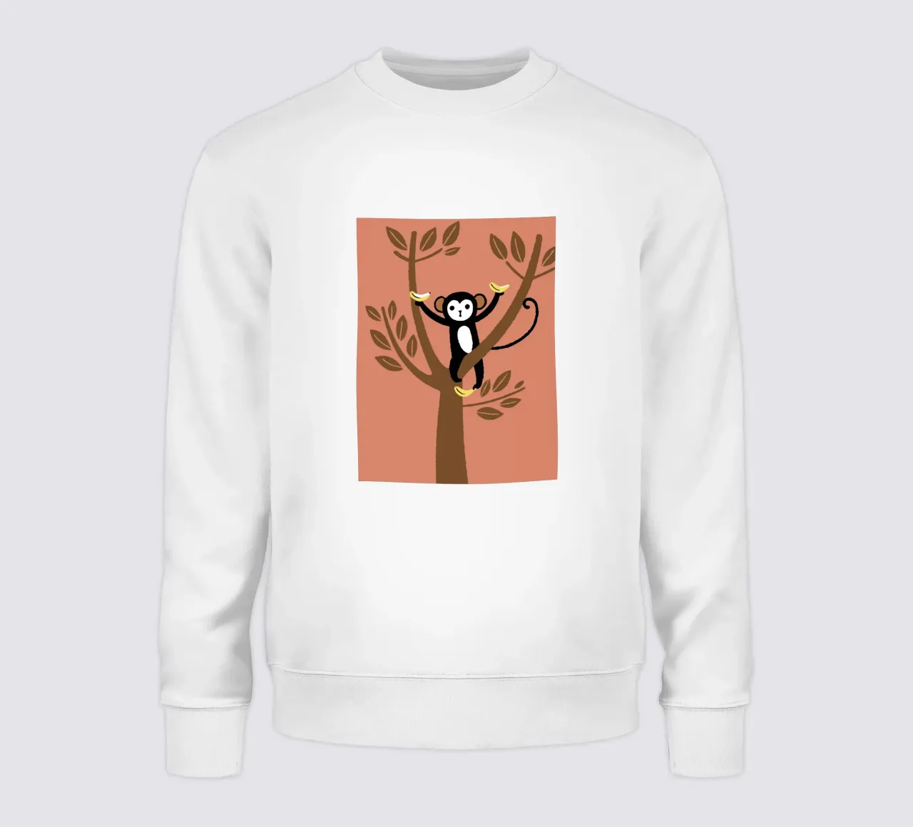 Apen en bananen sweatshirt van TRENDY POSTER SHOP