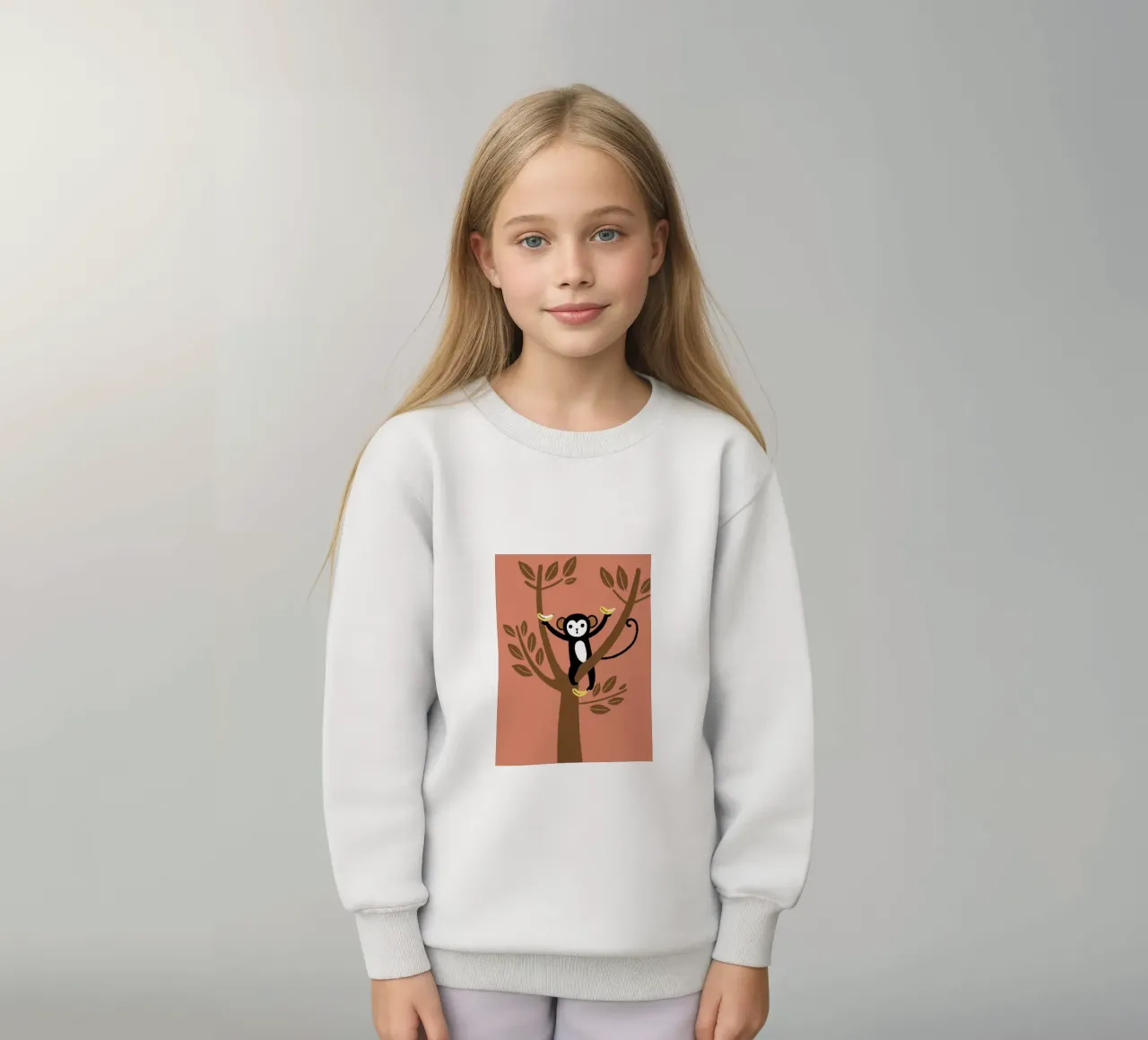 Scimmie e banane felpa bambino da TRENDY POSTER SHOP
