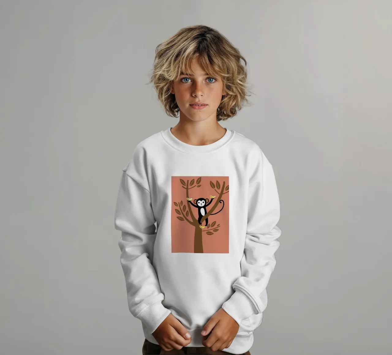 Scimmie e banane felpa bambino da TRENDY POSTER SHOP