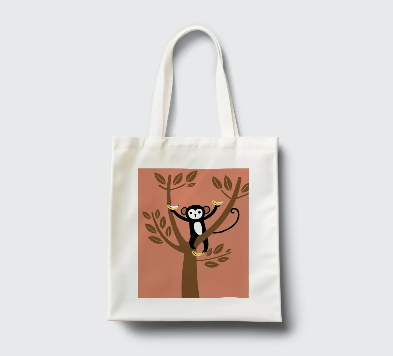 Scimmie e banane borsa in juta da TRENDY POSTER SHOP