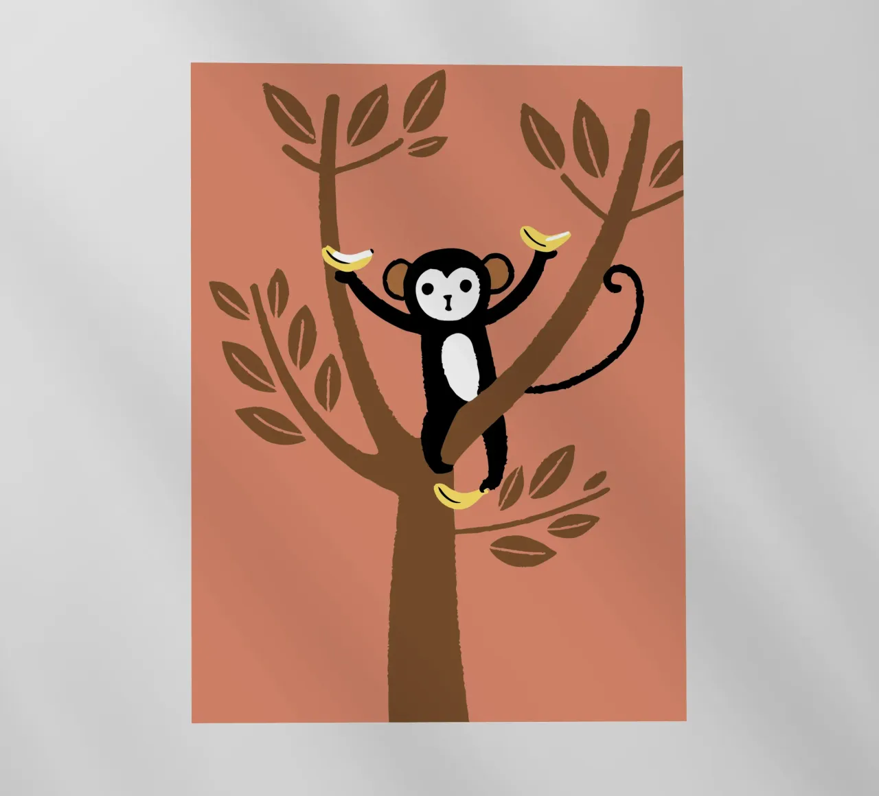 Scimmie e banane pellicola backlit da TRENDY POSTER SHOP
