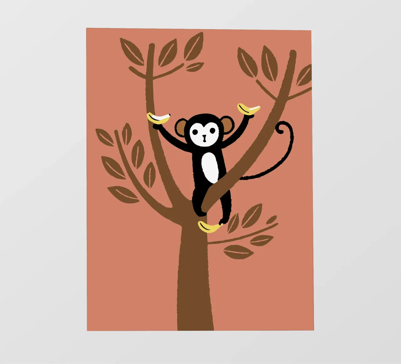 Scimmie e banane telo in pvc da TRENDY POSTER SHOP