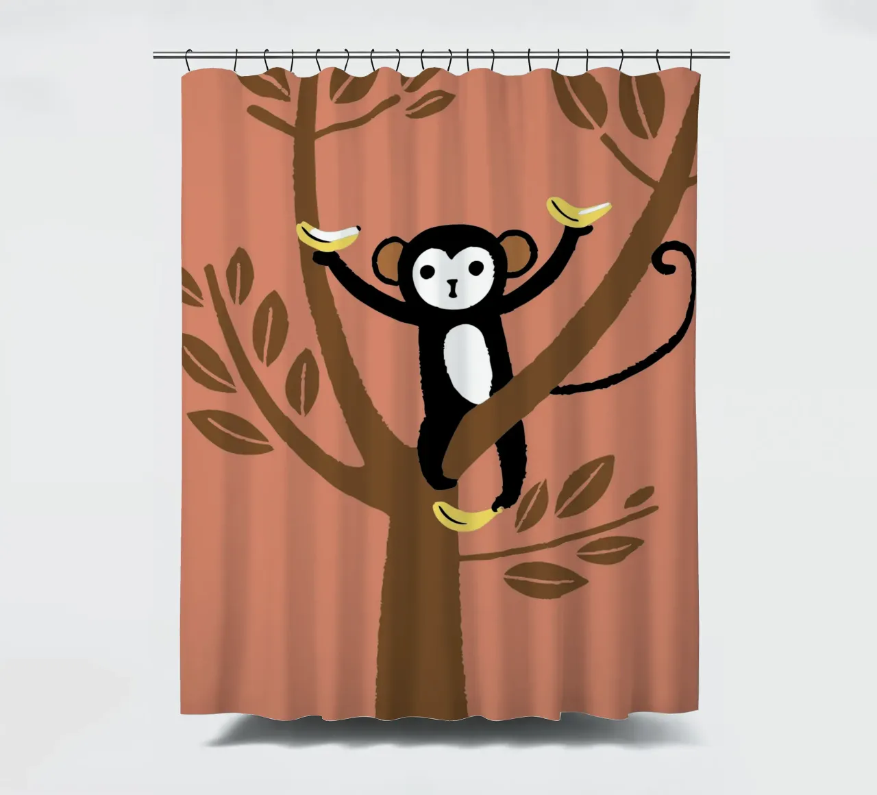 Scimmie e banane tenda da doccia da TRENDY POSTER SHOP