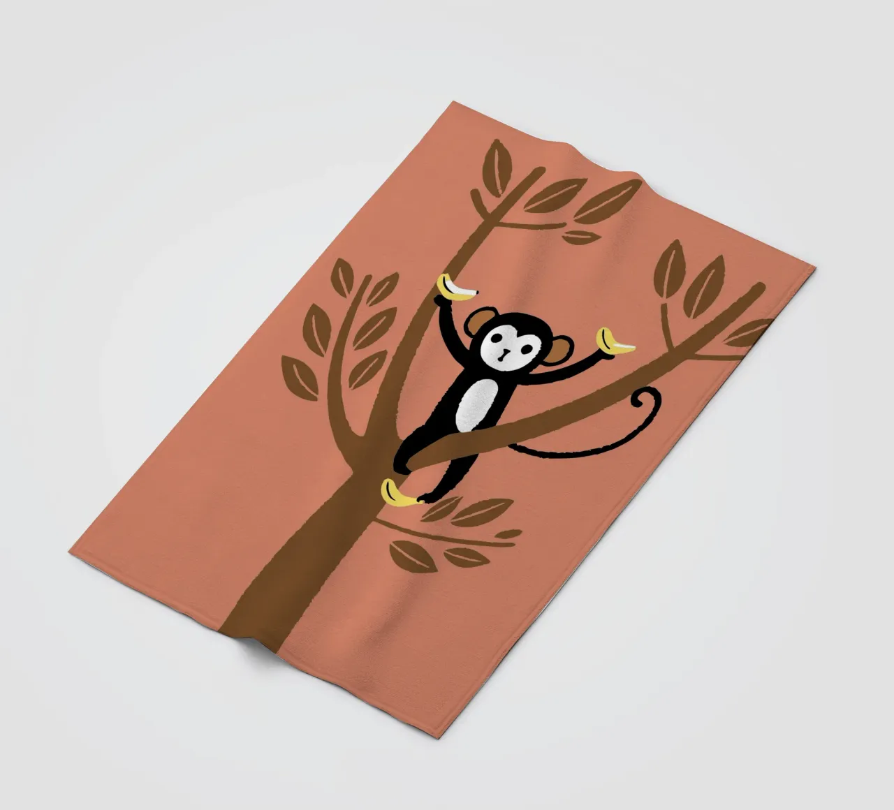 Scimmie e banane coperta in pile da TRENDY POSTER SHOP