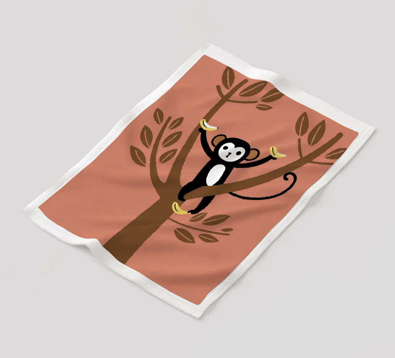 Scimmie e banane coperta in pile da TRENDY POSTER SHOP