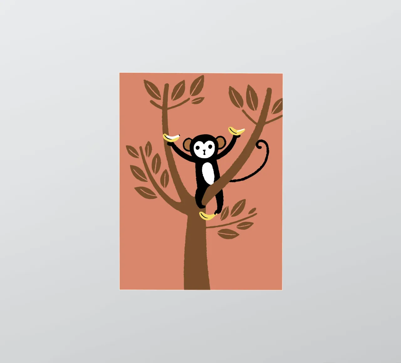 Scimmie e banane adesivo da TRENDY POSTER SHOP