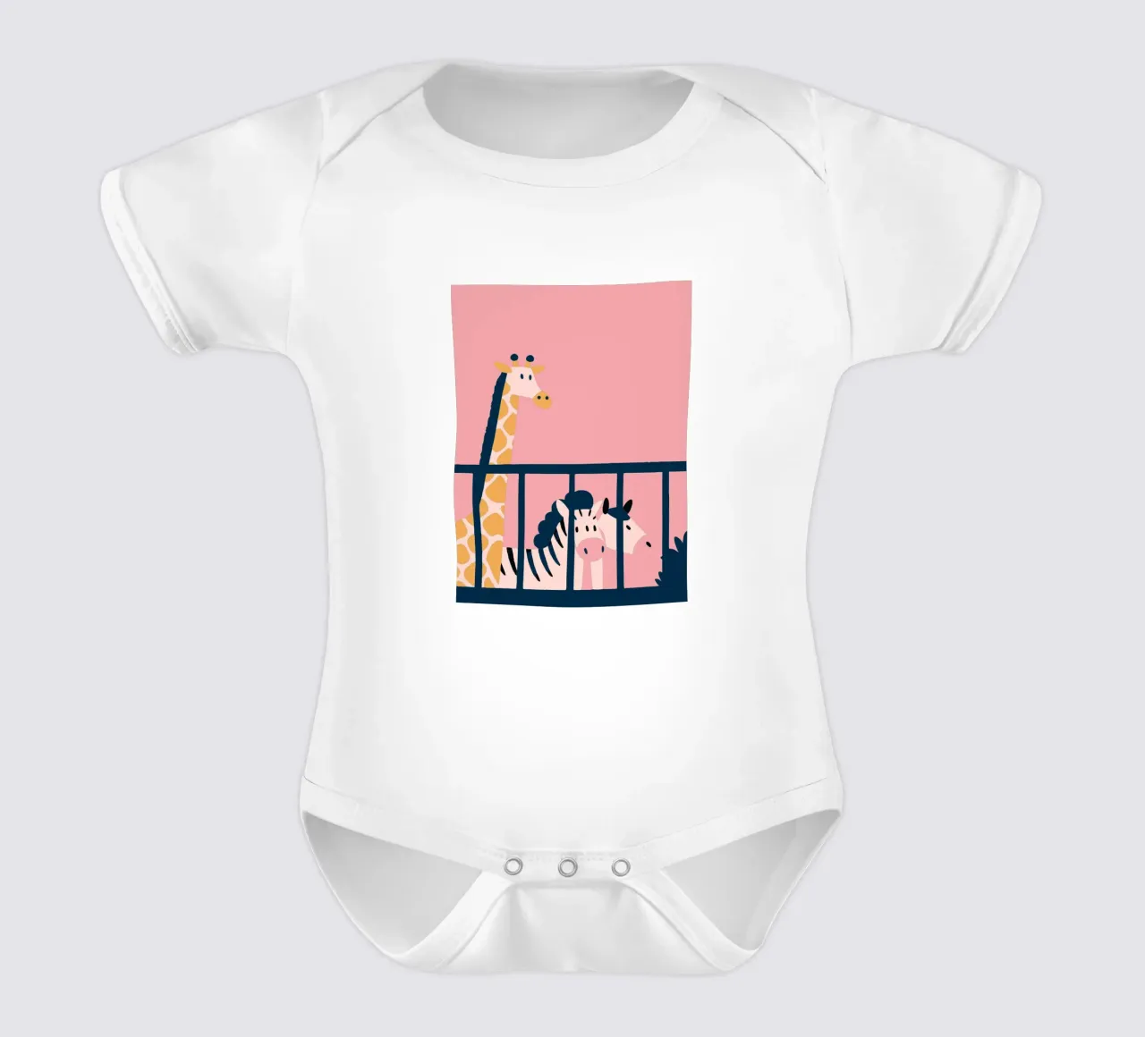 Giraffa e zebra body neonato maniche corte da TRENDY POSTER SHOP