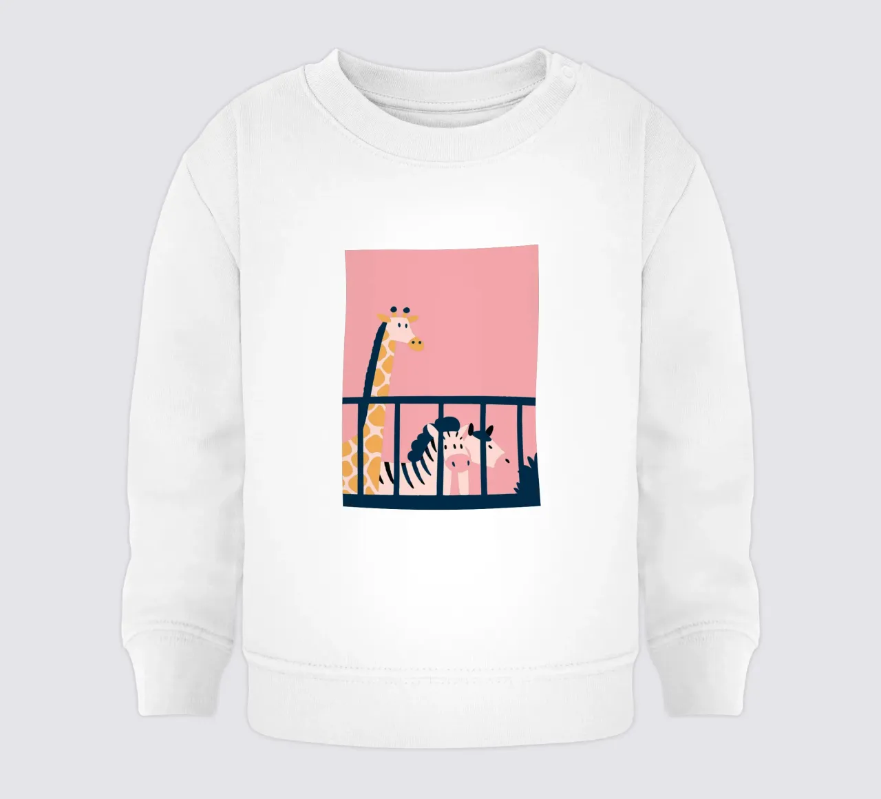Jirafa y cebra sudadera de bebé de TRENDY POSTER SHOP