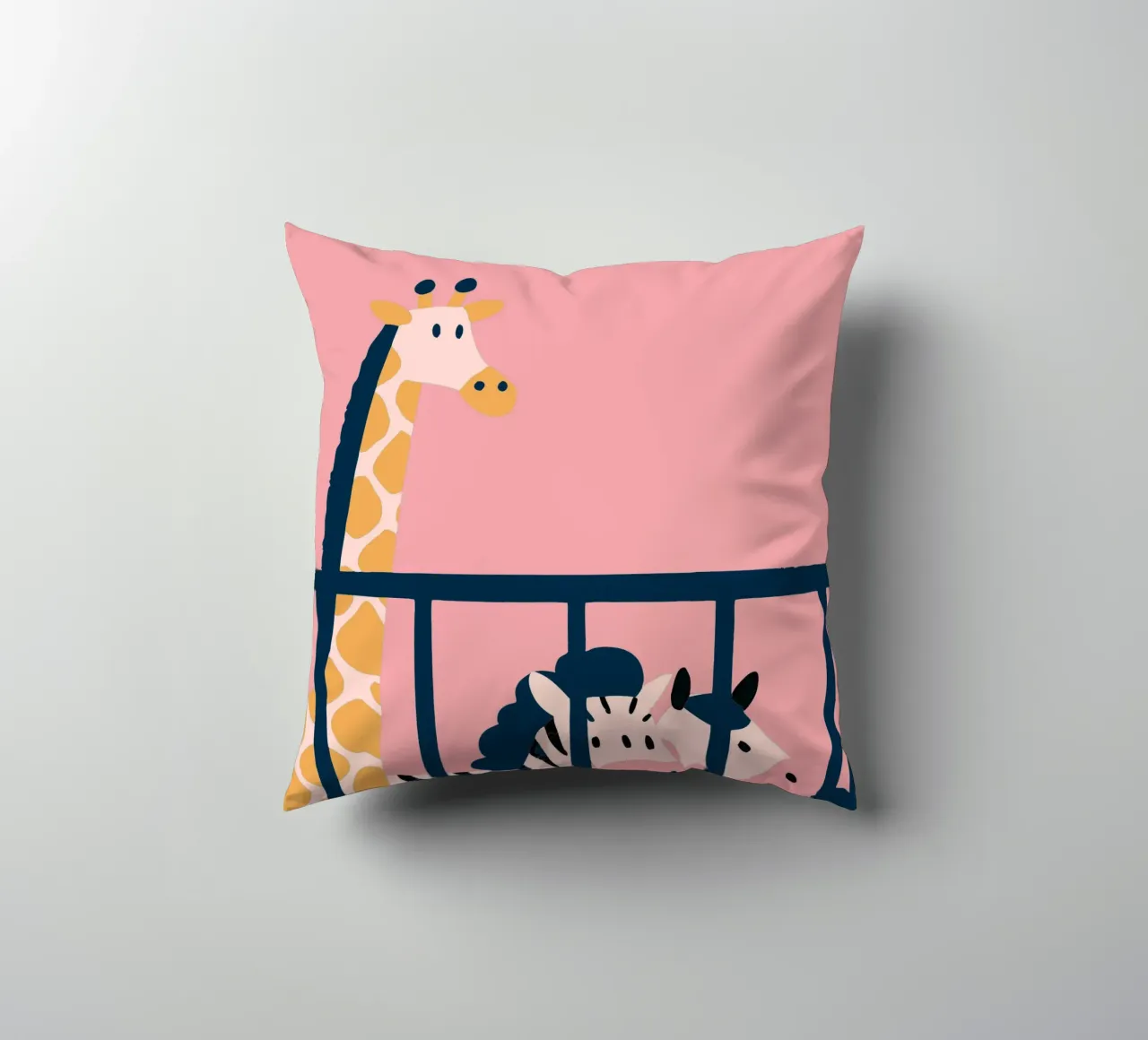 Giraffa e zebra cuscino da TRENDY POSTER SHOP