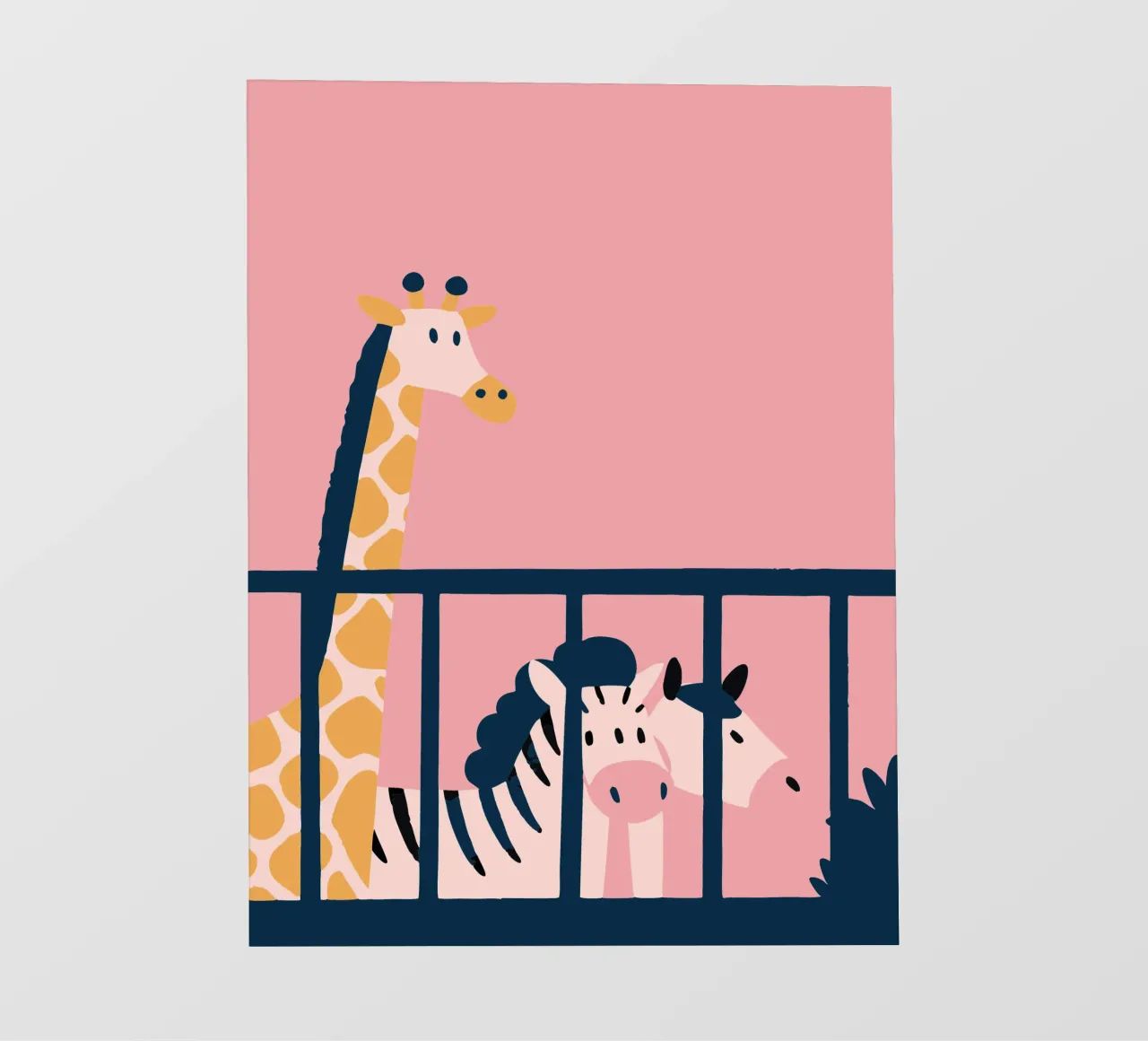 Giraffe and Zebra pvc cover by TRENDY POSTER SHOP