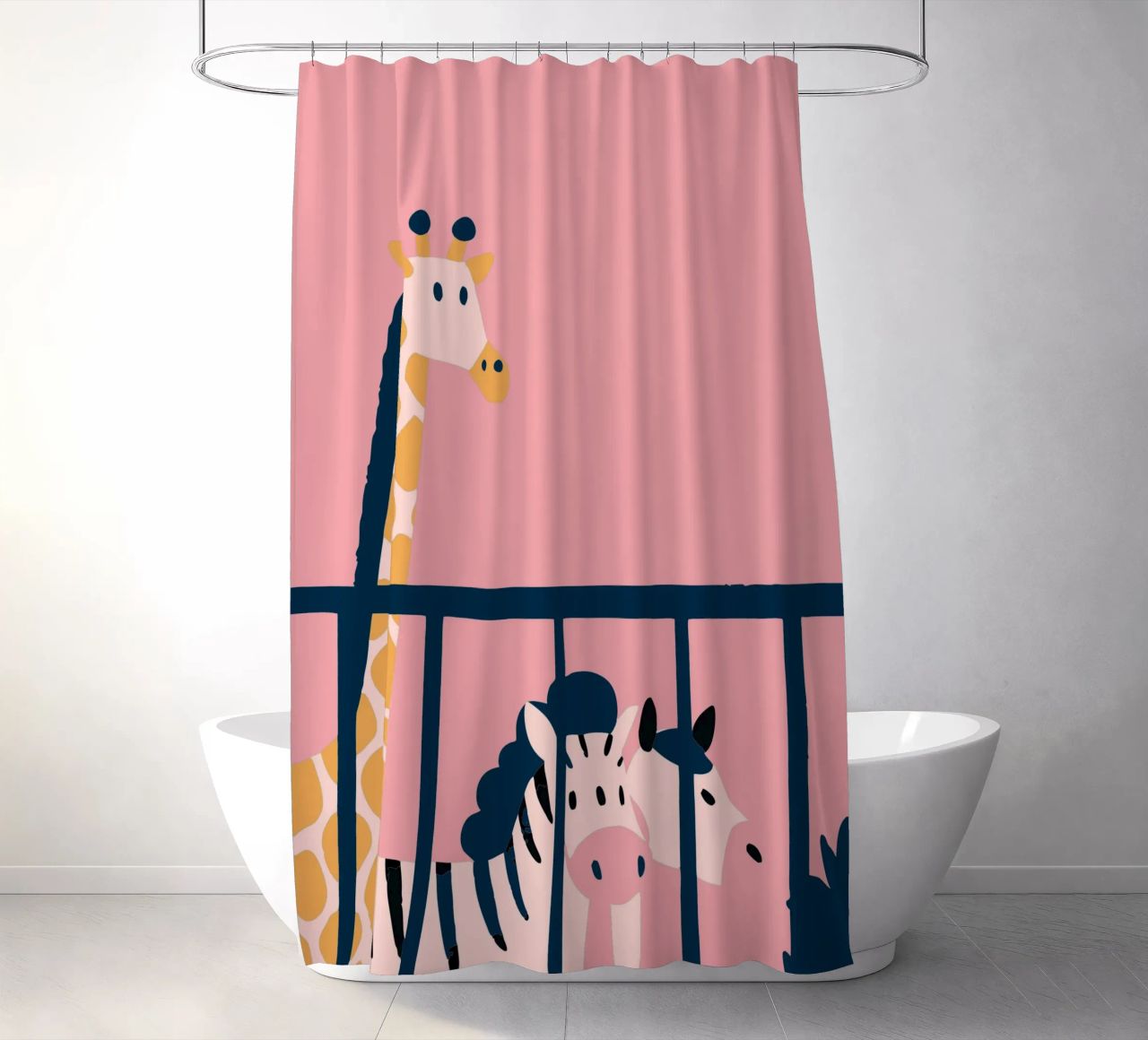 Giraffa e zebra tenda da doccia da UNIQUE SHOP