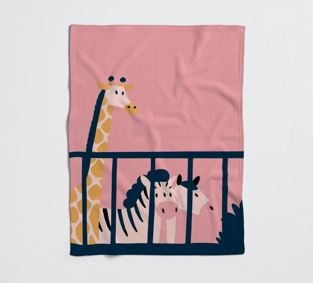 Giraffa e zebra coperta in pile da TRENDY POSTER SHOP