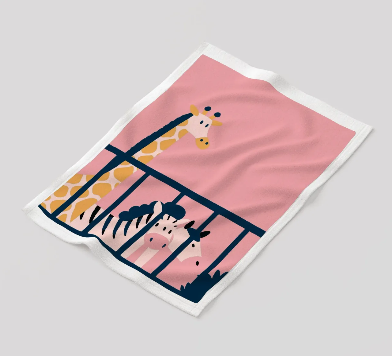 Giraffa e zebra coperta in pile da TRENDY POSTER SHOP
