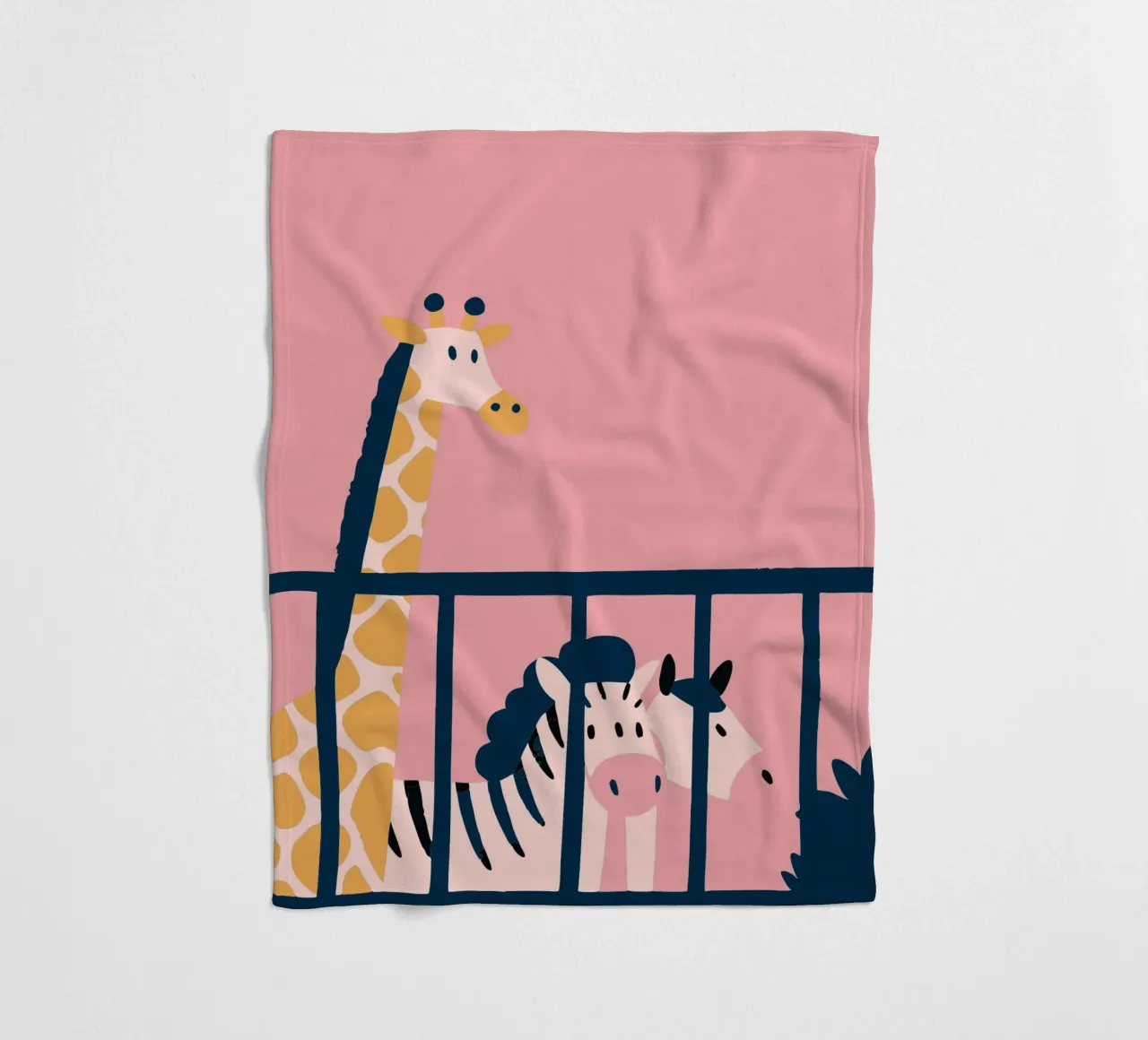 Giraffa e zebra coperta in pile da TRENDY POSTER SHOP