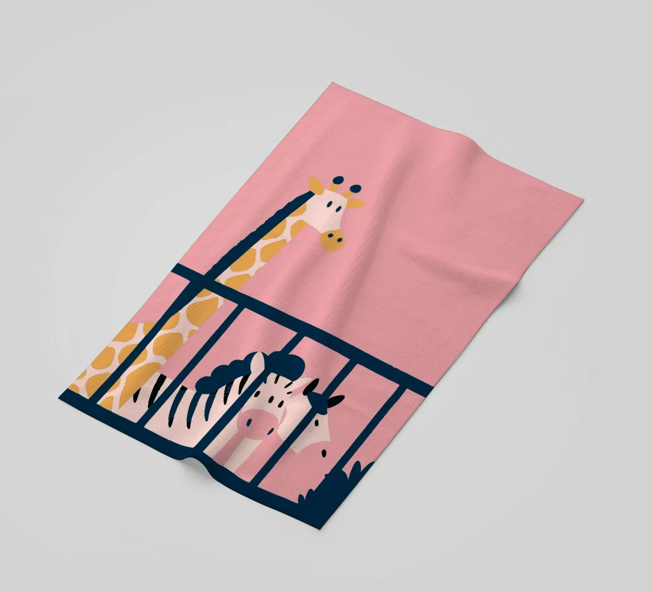 Giraffe and Zebra beach towel by TRENDY POSTER SHOP