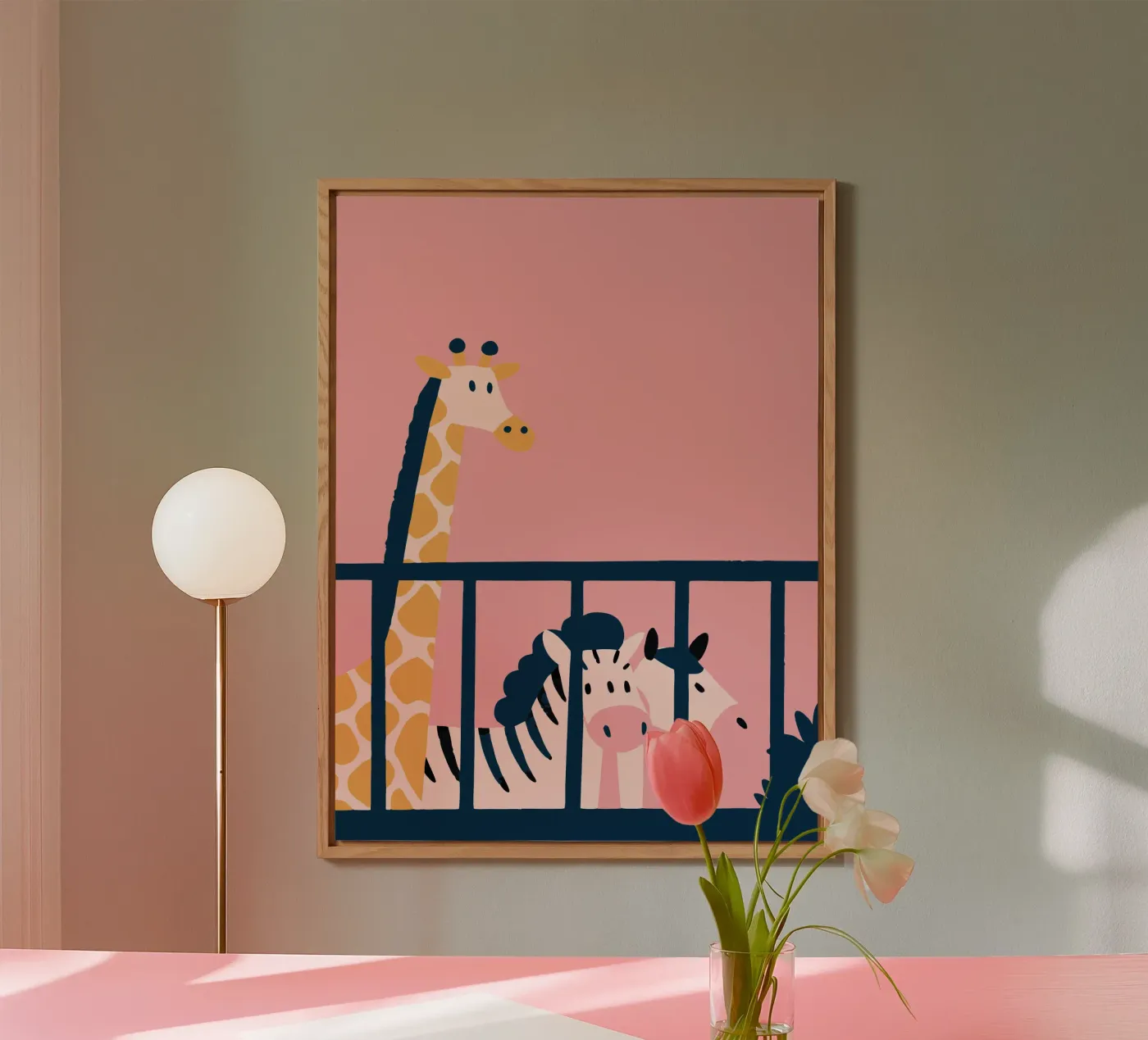 Giraffa e zebra pannello forex da TRENDY POSTER SHOP