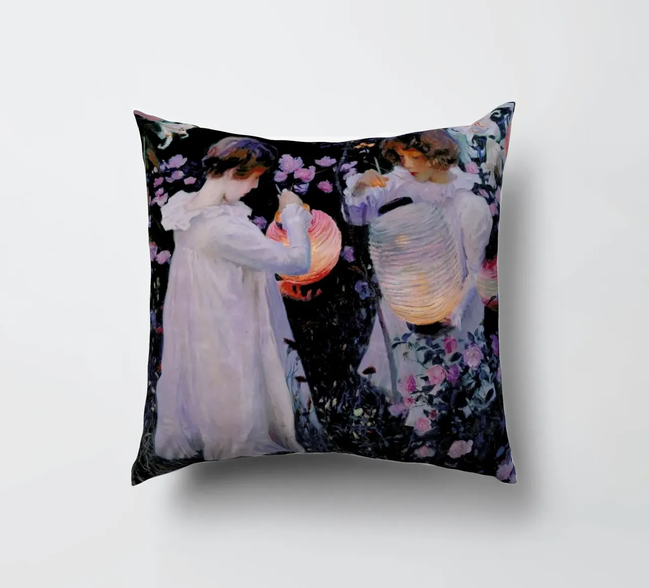 Singer Sargent -  Carnation, Lily, Lily, Rose cuscino da Vintage by JUNIQE