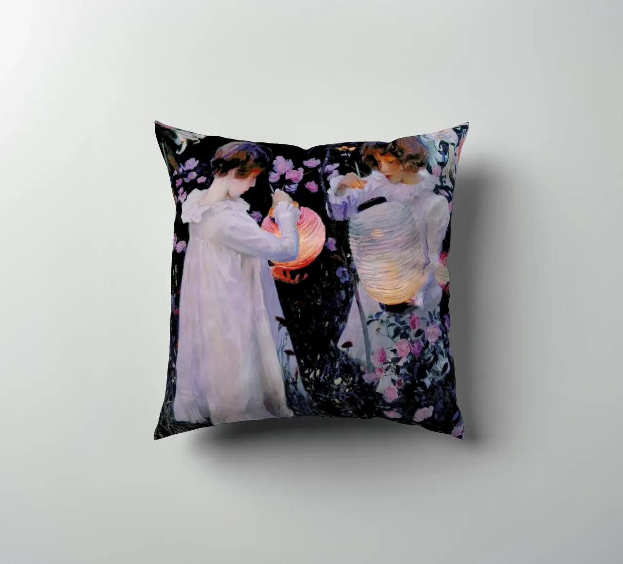 Singer Sargent -  Carnation, Lily, Lily, Rose cuscino da Vintage by JUNIQE
