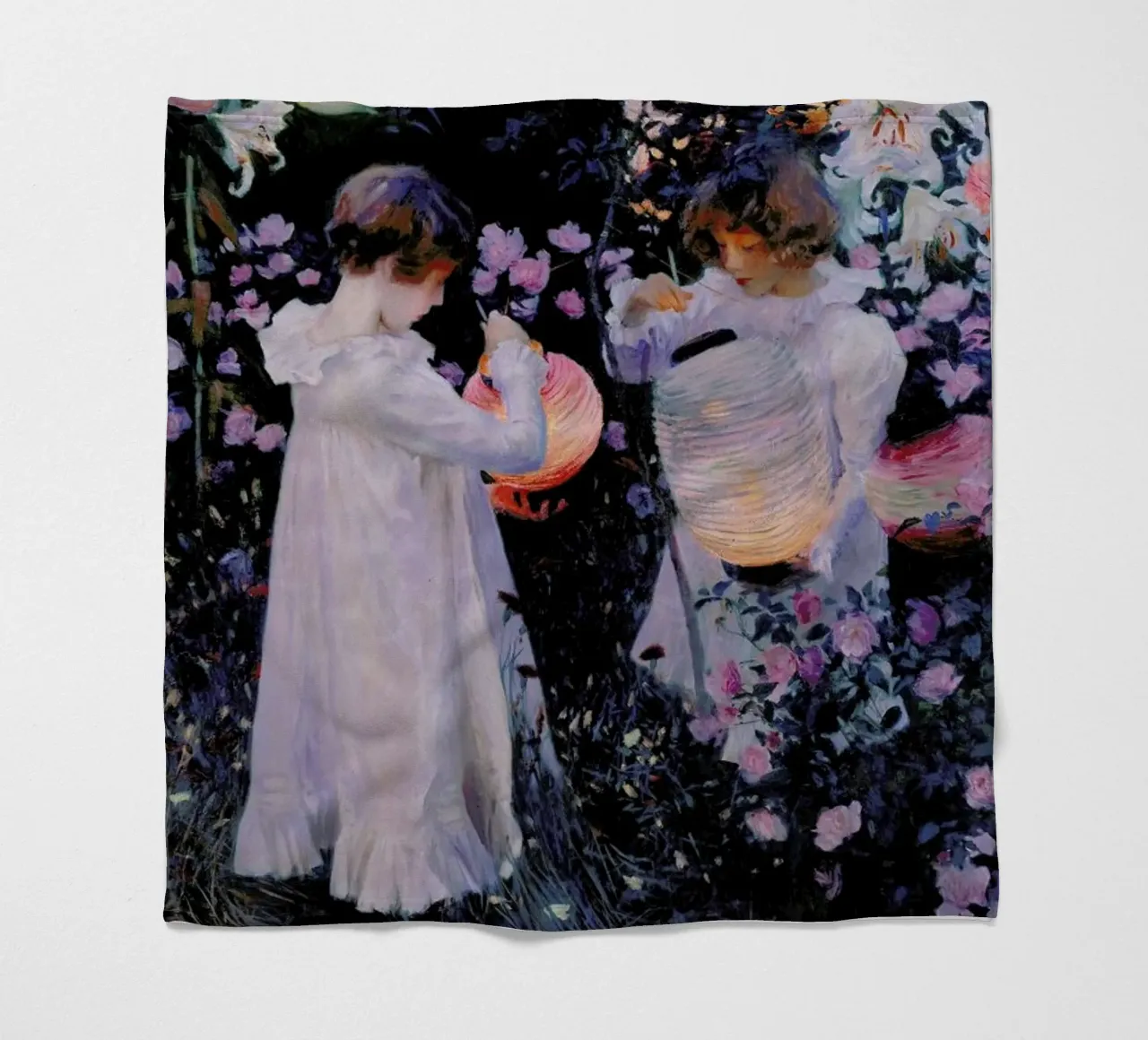 Singer Sargent -  Carnation, Lily, Lily, Rose coperta in pile da Vintage by JUNIQE