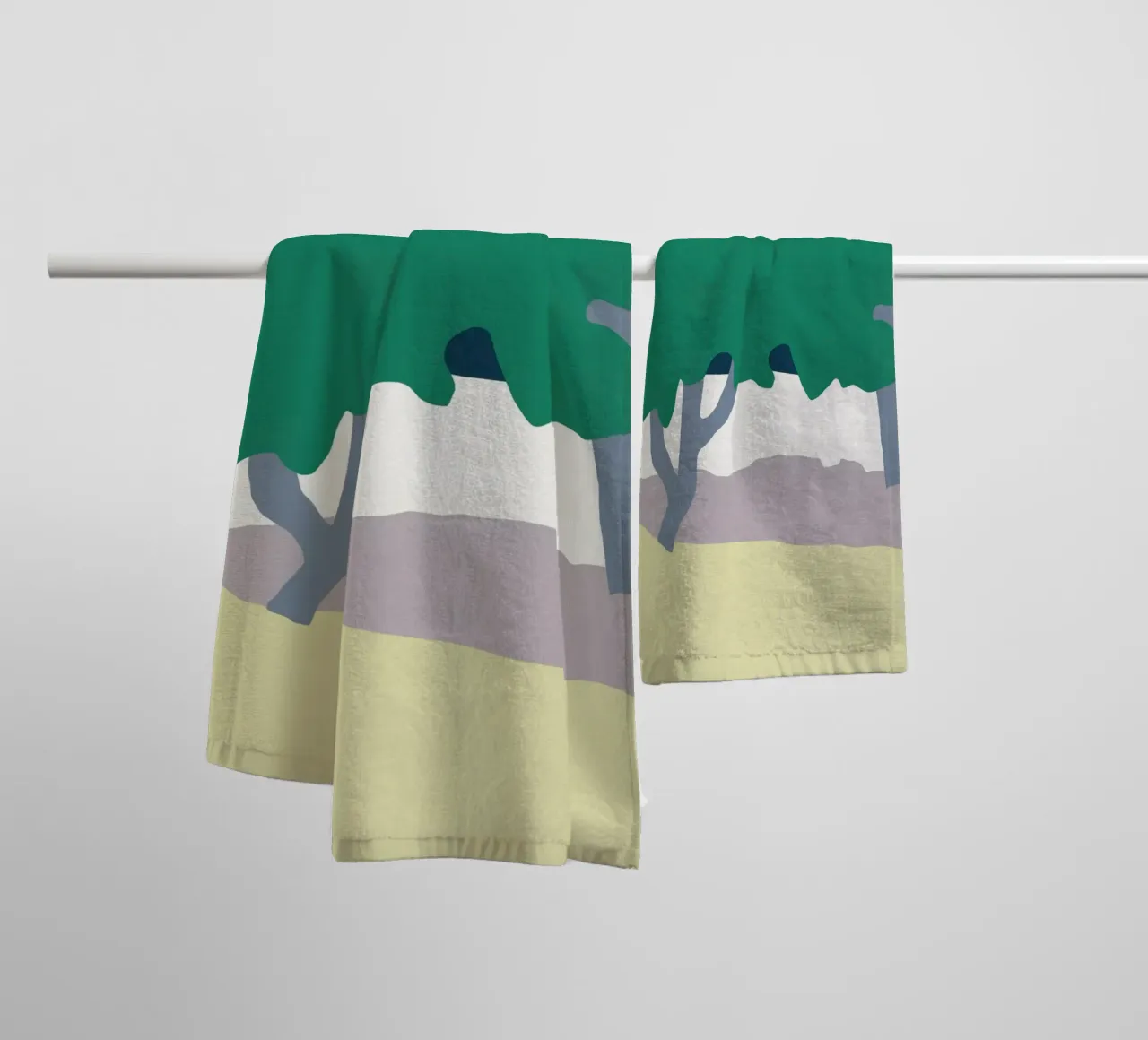 Cottage behind the trees towel by Little Dean