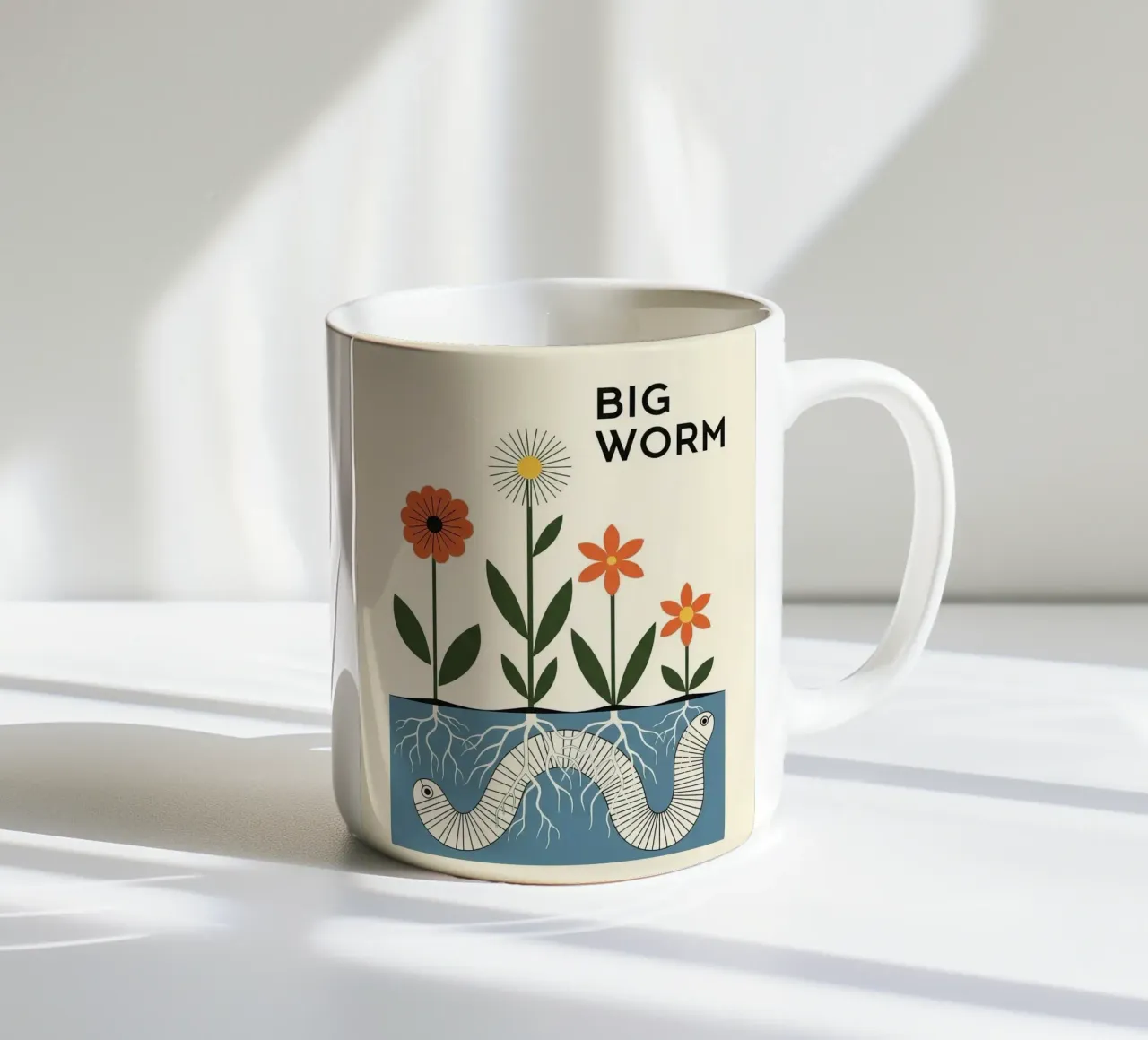 BIG WORM: The Secret Lives of Roots & Friends (Fauna #01) tazza in ceramica da Zen Design