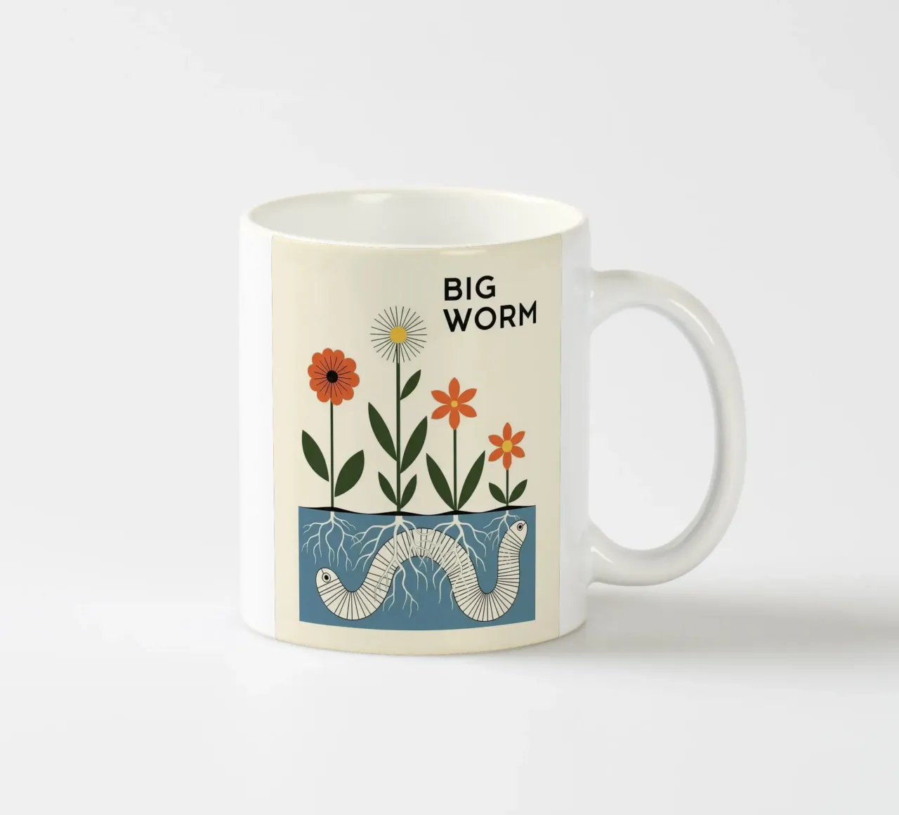 BIG WORM: The Secret Lives of Roots & Friends (Fauna #01) tazza in ceramica da Zen Design