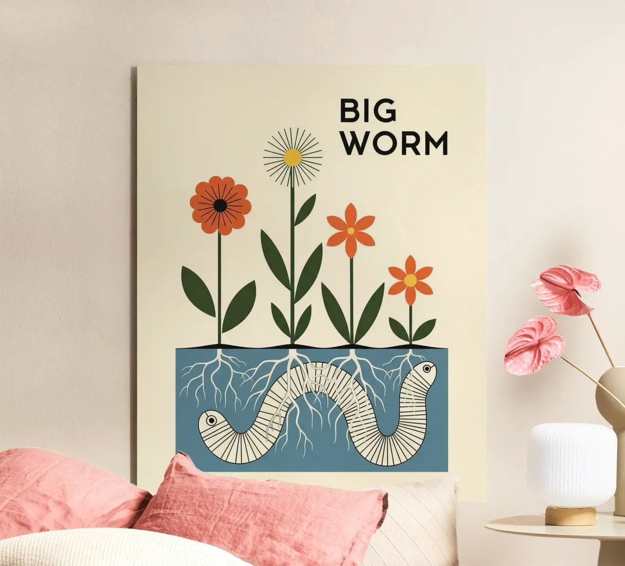 BIG WORM: The Secret Lives of Roots & Friends (Fauna #01) alluminio dibond da Zen Design