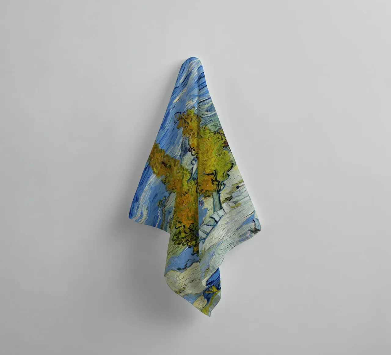 “The Poplars at Saint-Rémy” (1889) by Vincent van Gogh towel by Van Gogh Prints