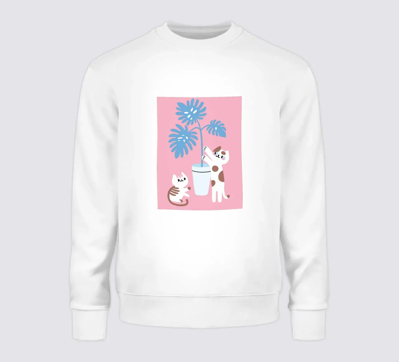 Gatto e Monstera felpa da TRENDY POSTER SHOP