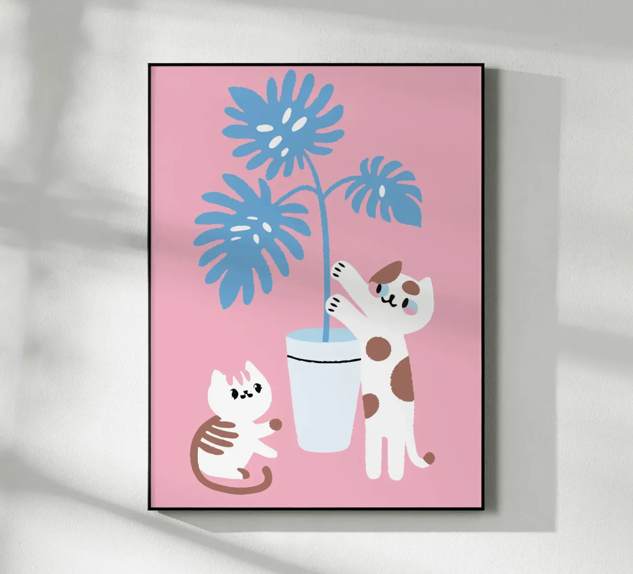 Gatto e Monstera plexiglass da TRENDY POSTER SHOP
