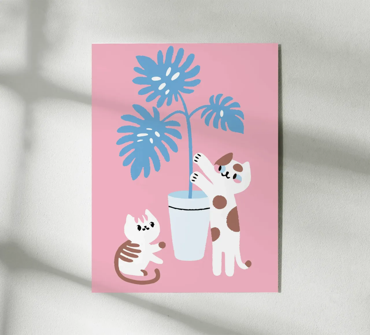 Gatto e Monstera plexiglass da TRENDY POSTER SHOP