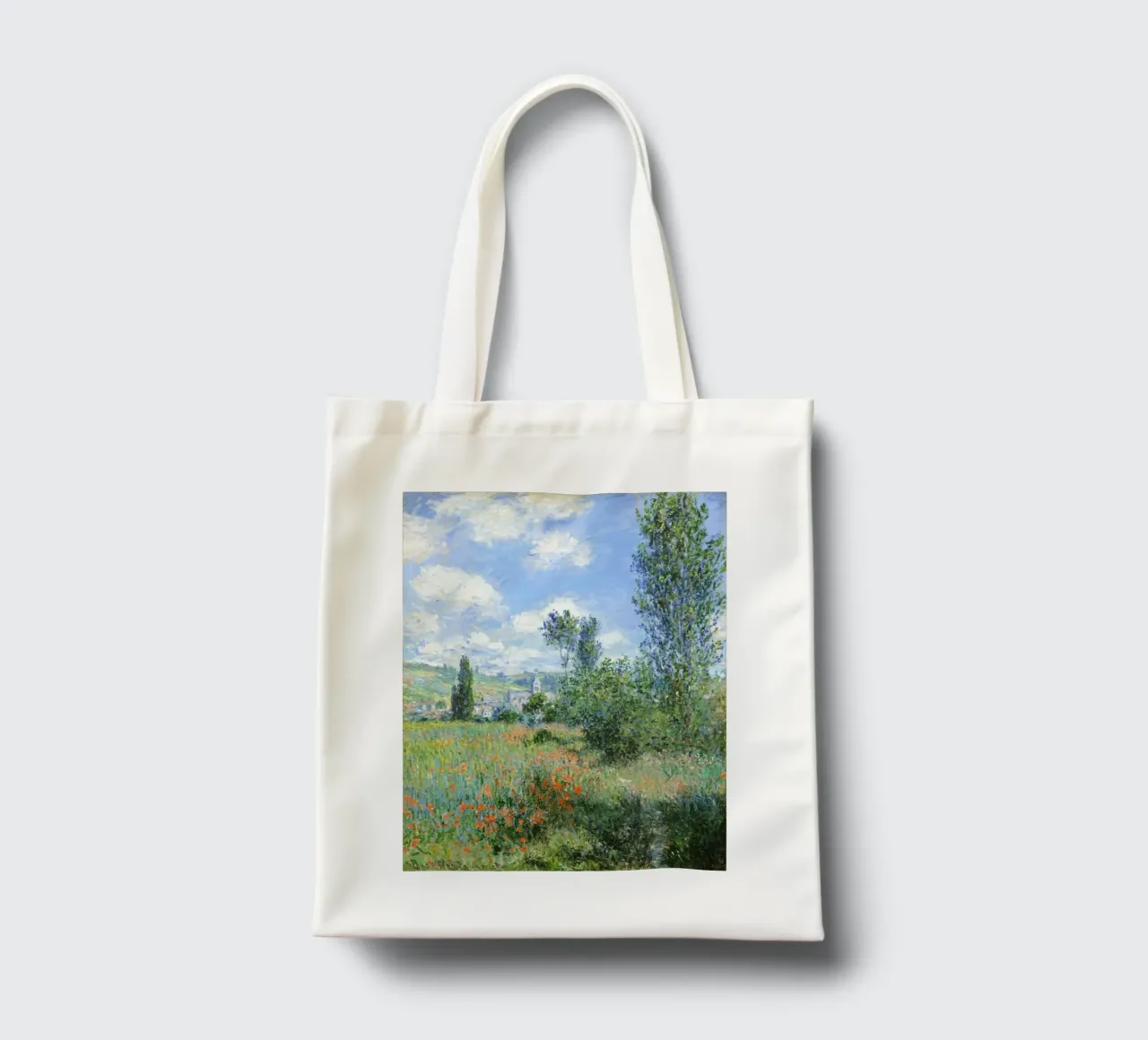 View of Vétheuil” (1880) by Claude Monet tote bag by Venus Art