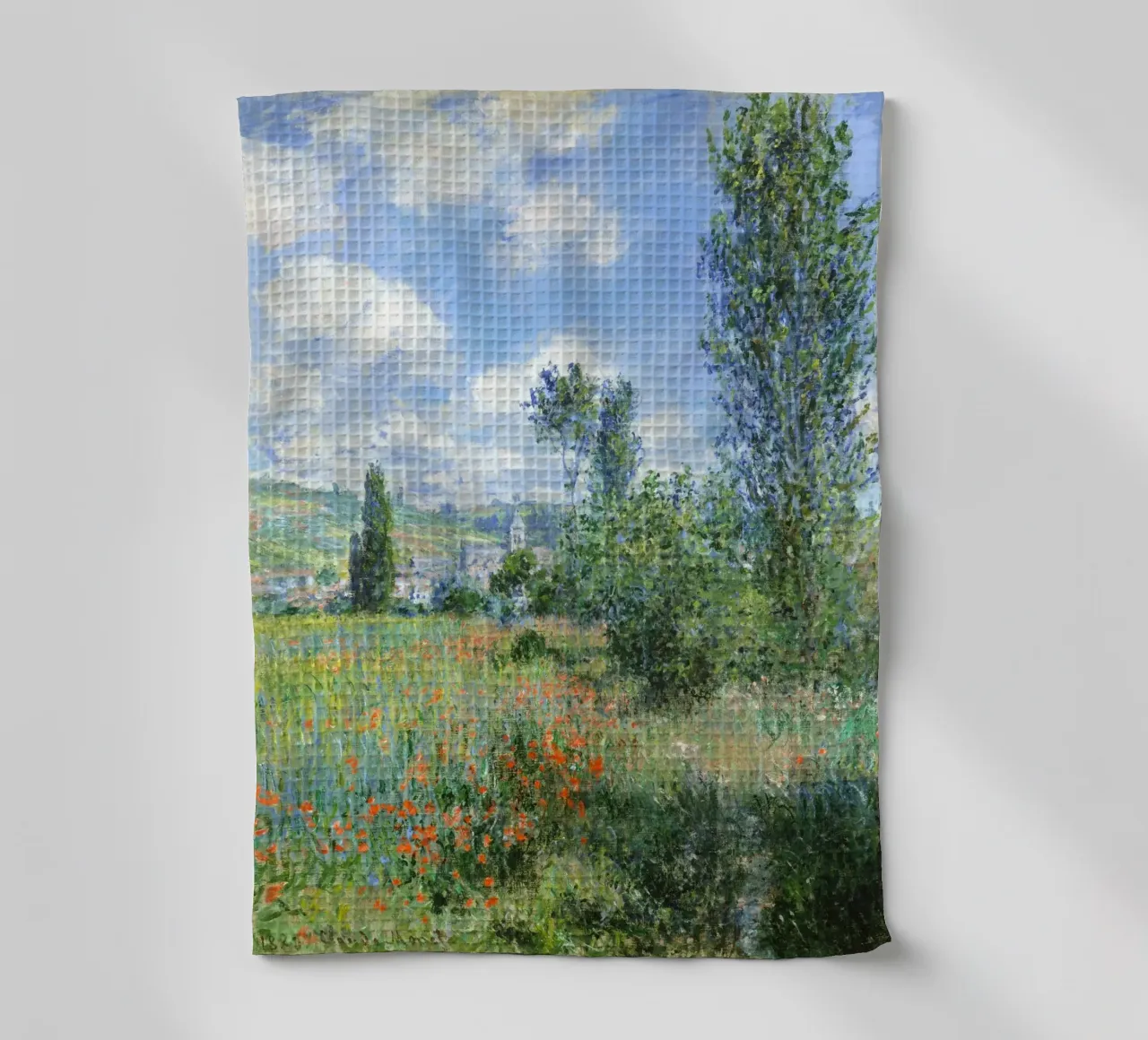 Vue de Vétheuil" (1880) par Claude Monet torchon de Venus Art