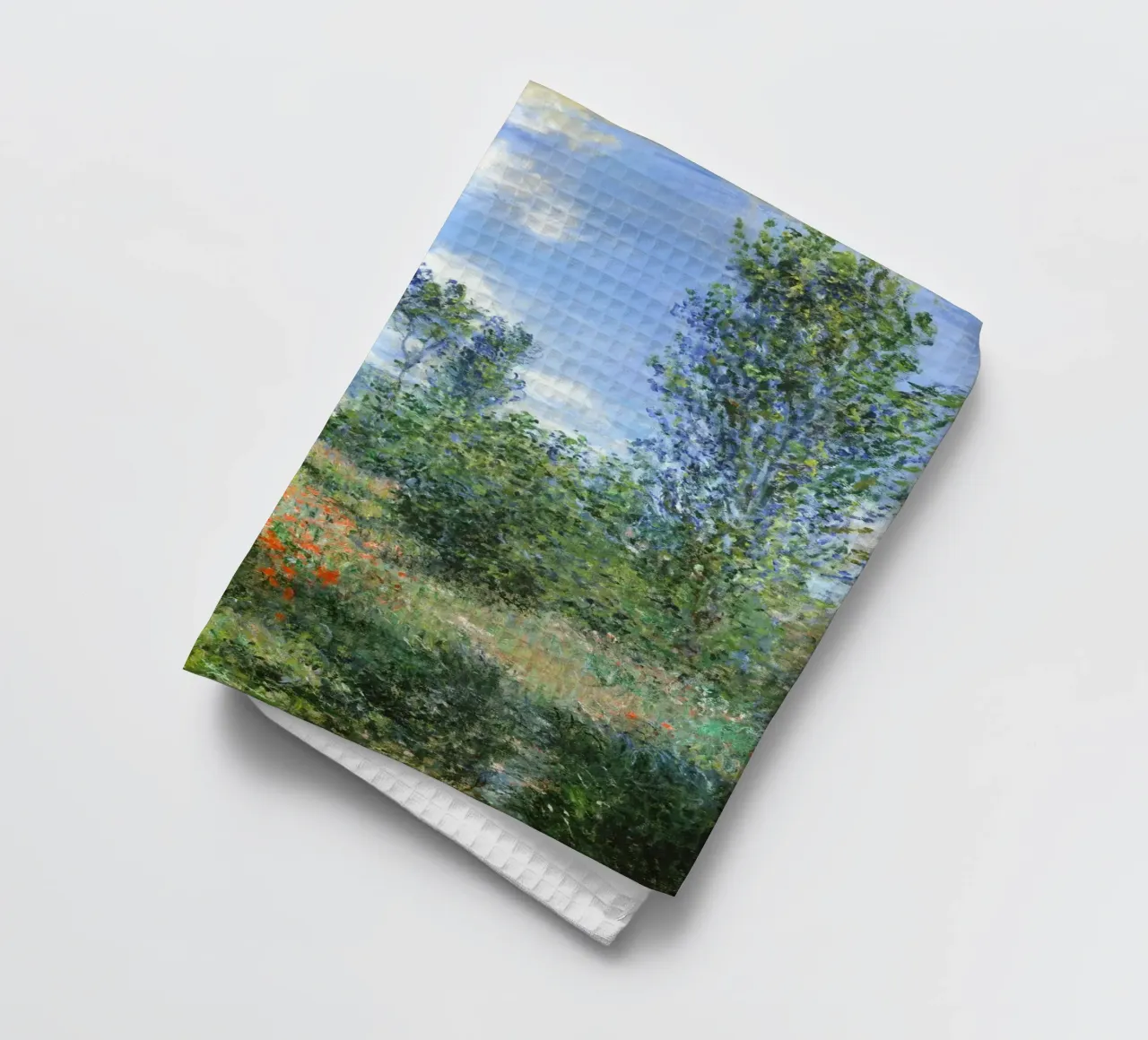 Vue de Vétheuil" (1880) par Claude Monet torchon de Venus Art