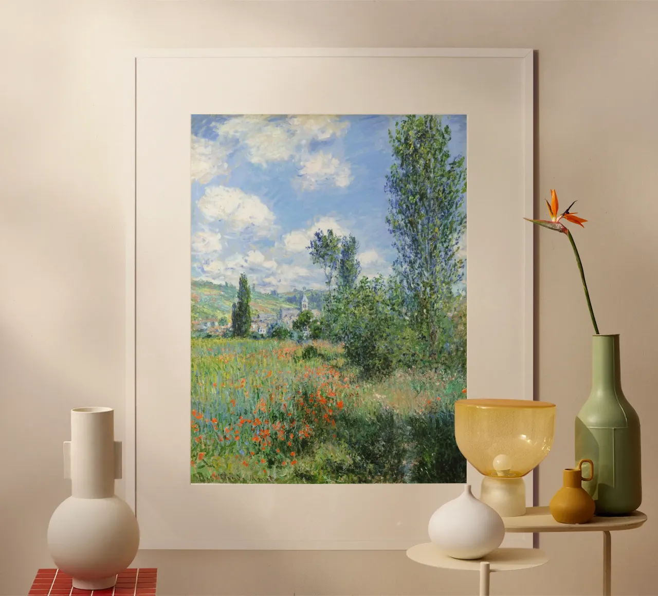 Vue de Vétheuil" (1880) par Claude Monet hahnemühle de Venus Art