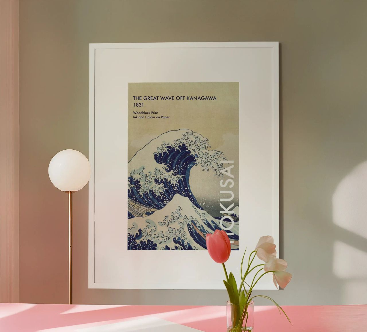 Hokusai - Kirifuri Waterfall at Kurokami Mountain in Shimotsuke poster da Vintage by JUNIQE