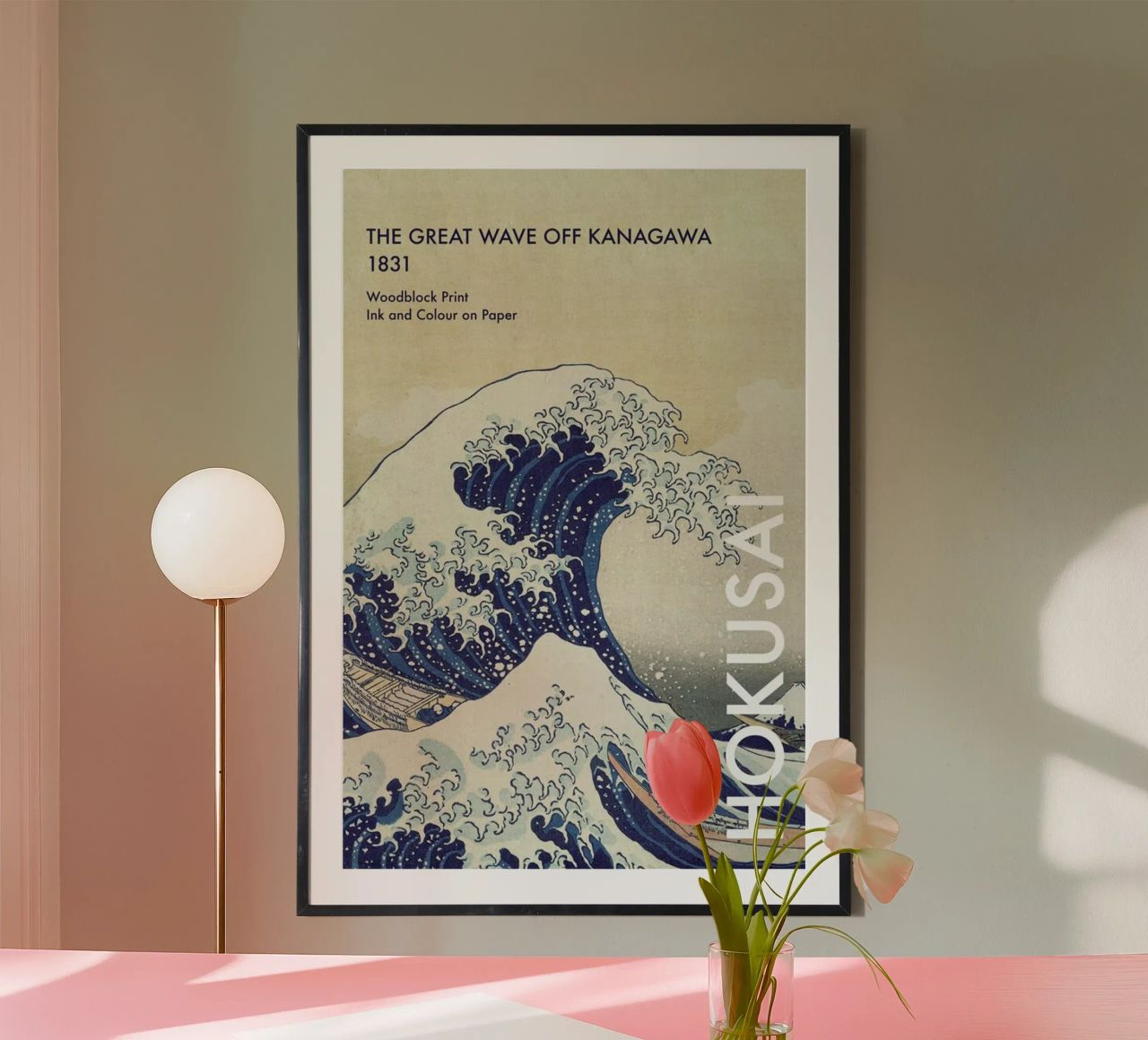 Hokusai - Kirifuri Waterfall at Kurokami Mountain in Shimotsuke poster da Vintage by JUNIQE