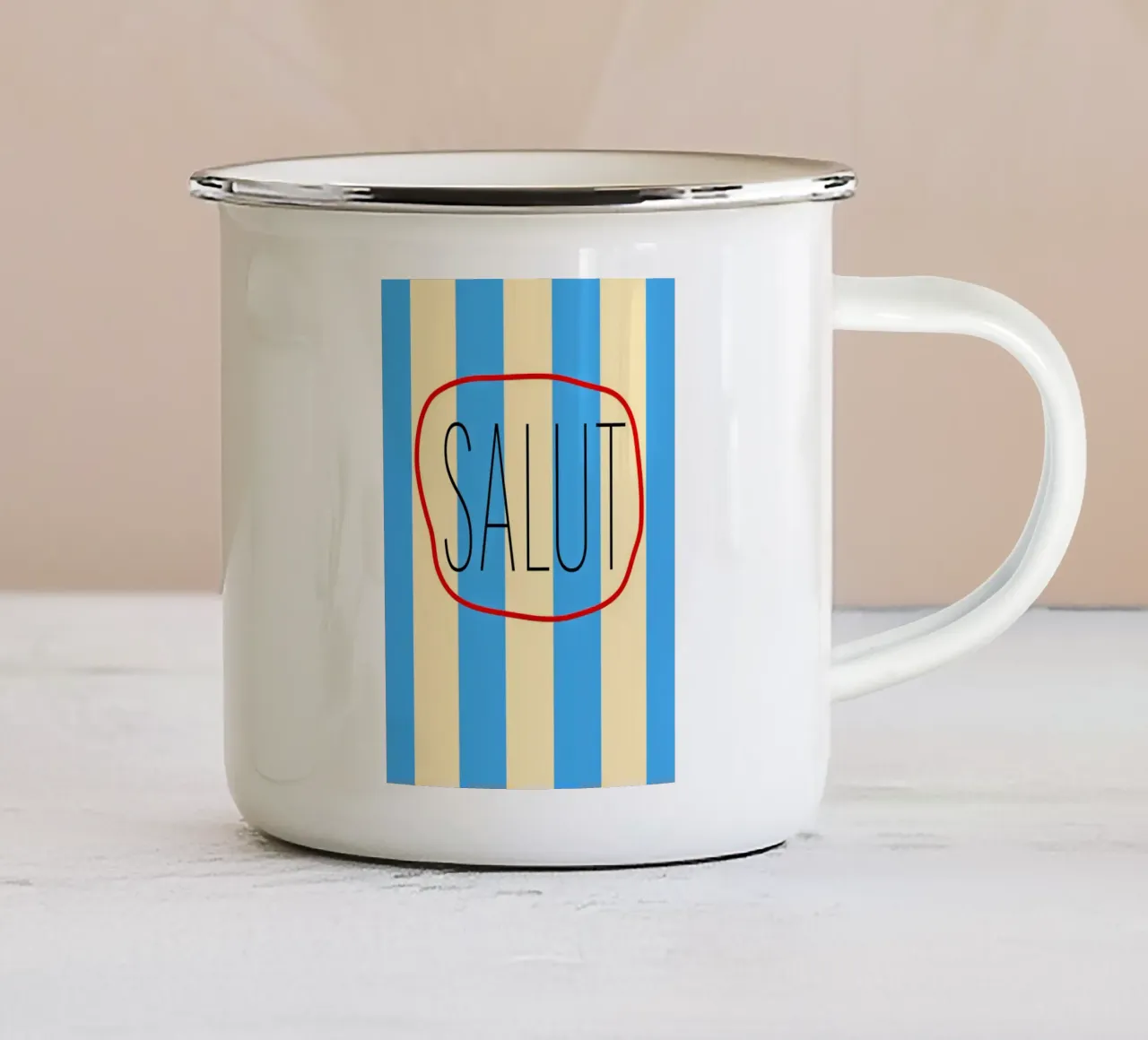 SALUT. tazza in smalto da FRICKE DESIGN
