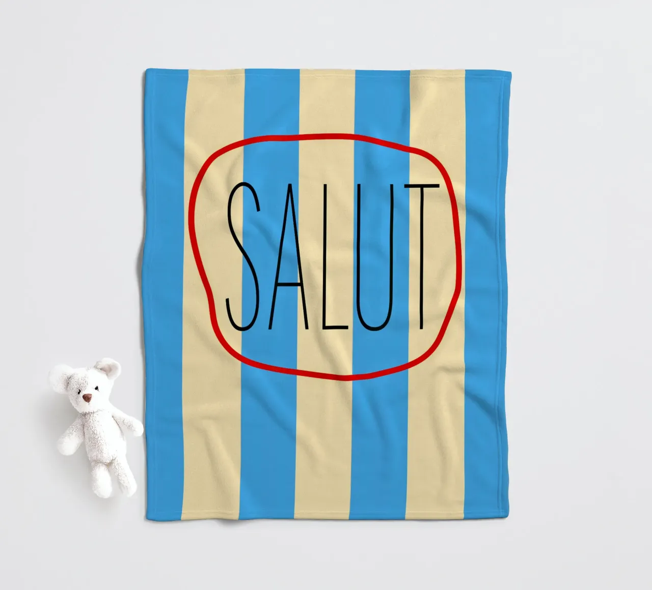 SALUT | Blockstreifen coperta in pile da FRICKE DESIGN