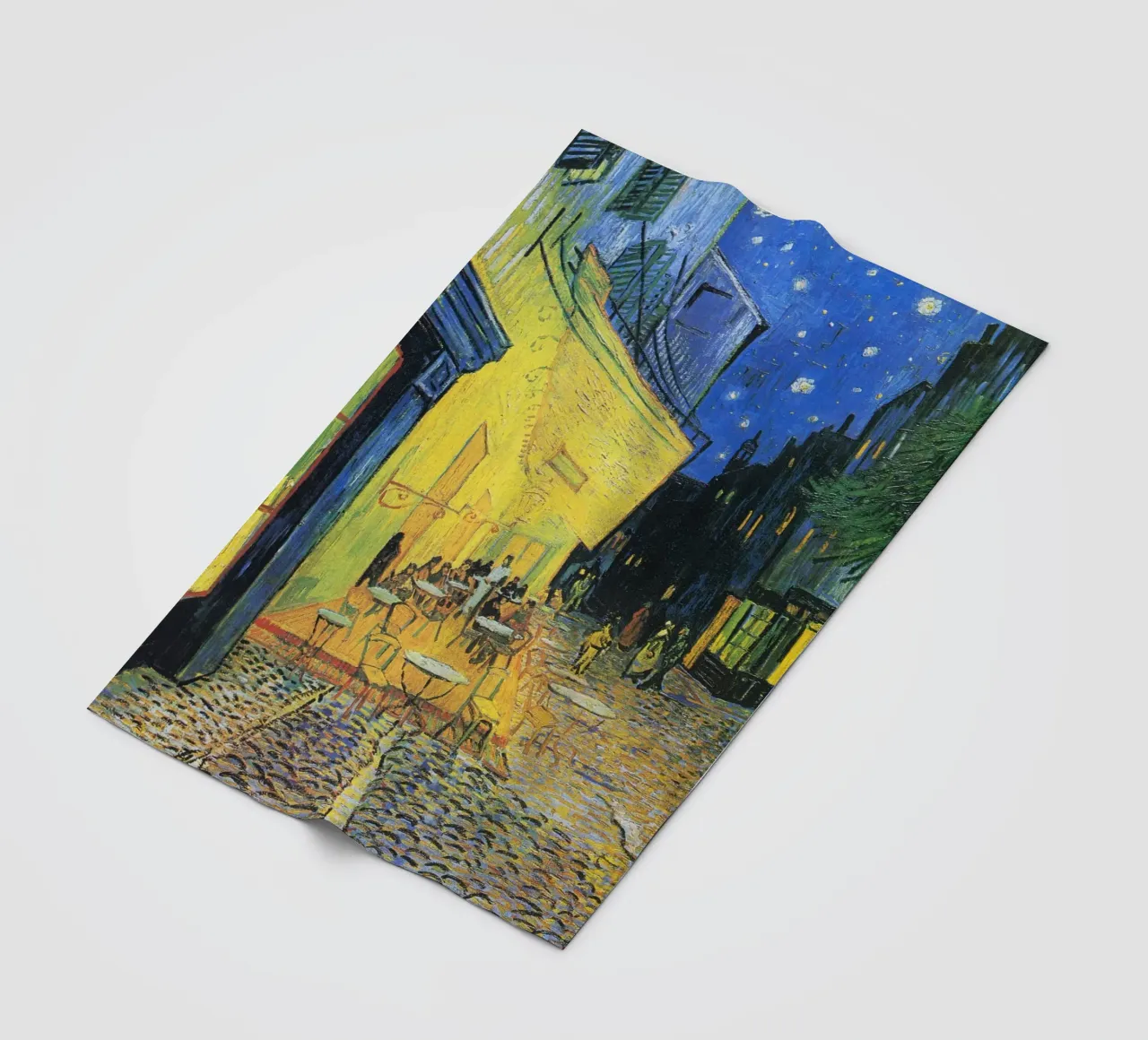 "Terrazza del caffè di notte" (1888) di Vincent van Gogh coperta in pile da Art History
