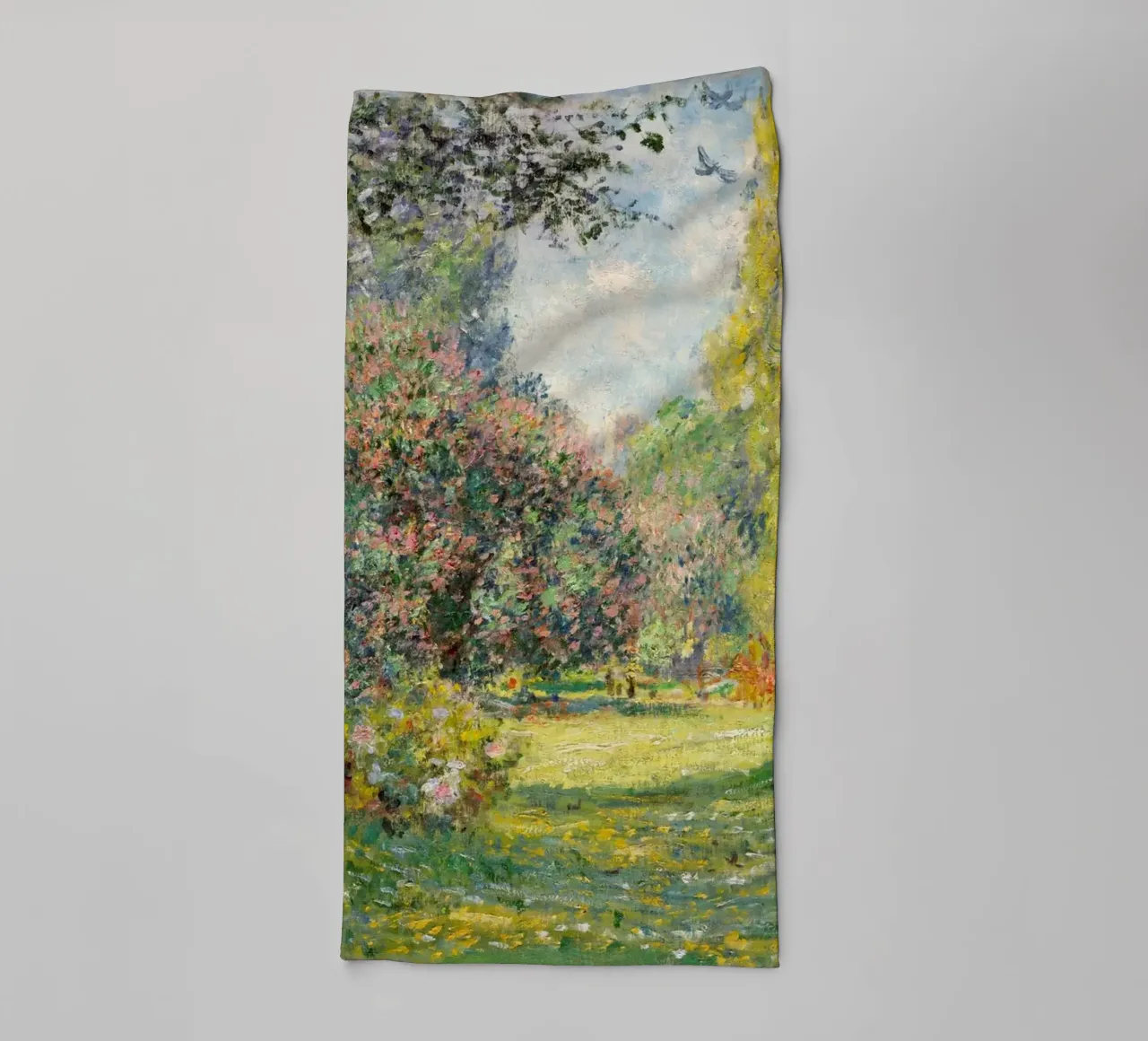 Der Parc Monceau (1876) von Claude Monet Handtuch von Classic Art Prints