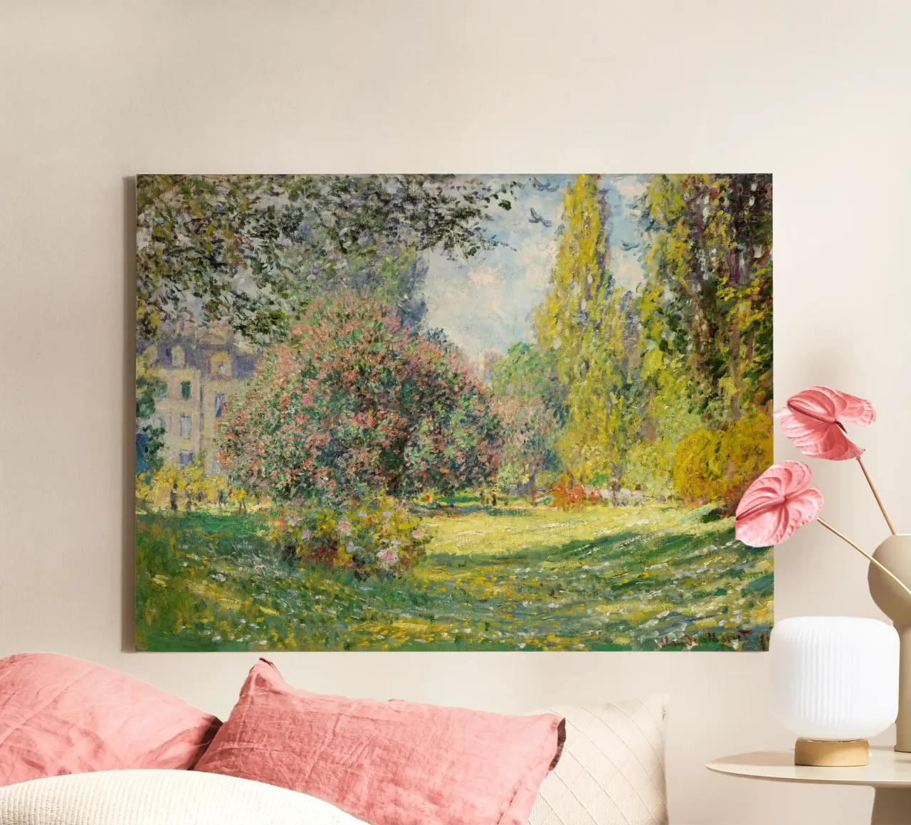 The Parc Monceau (1876) by Claude Monet canvas by Classic Art Prints