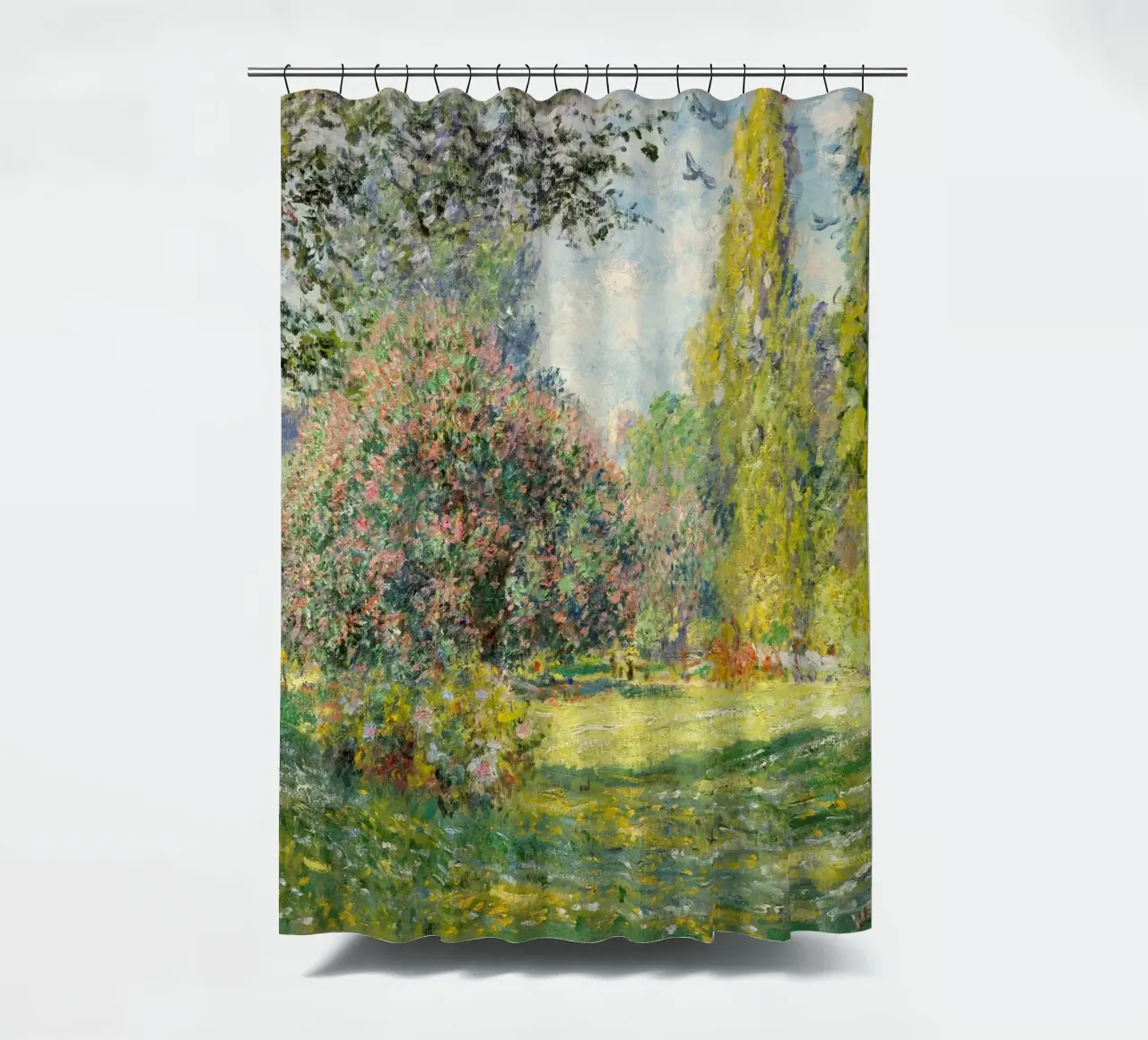 "Der Parc Monceau" (1876) von Claude Monet Duschvorhang von Art History