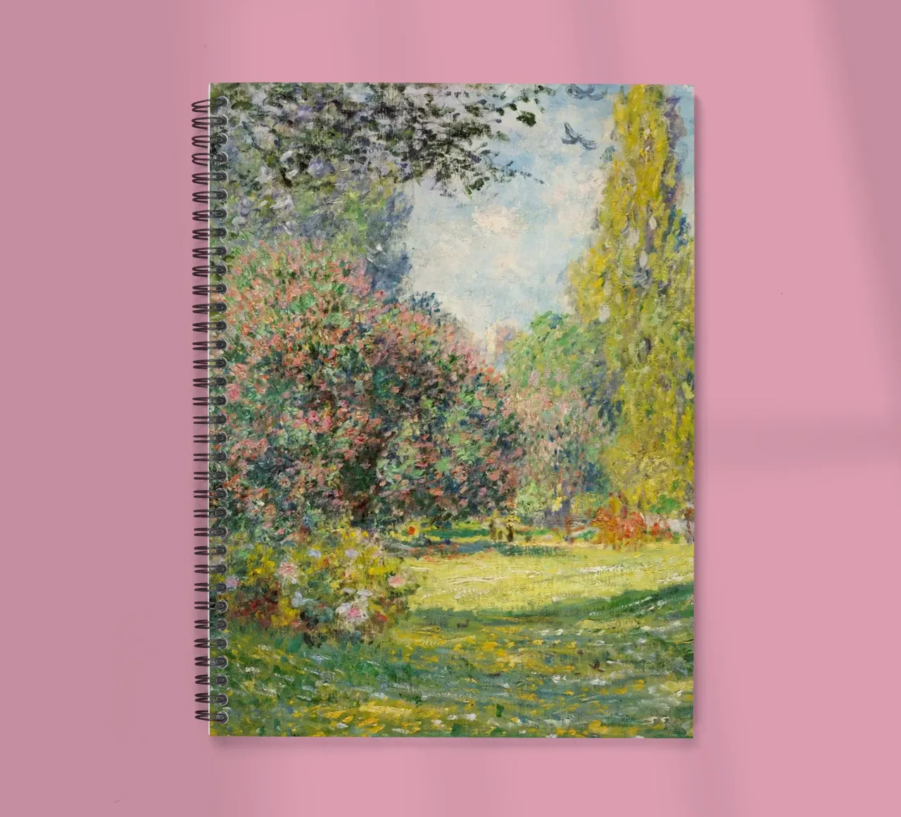 “The Parc Monceau” (1876) by Claude Monet spiral notebook by Art History
